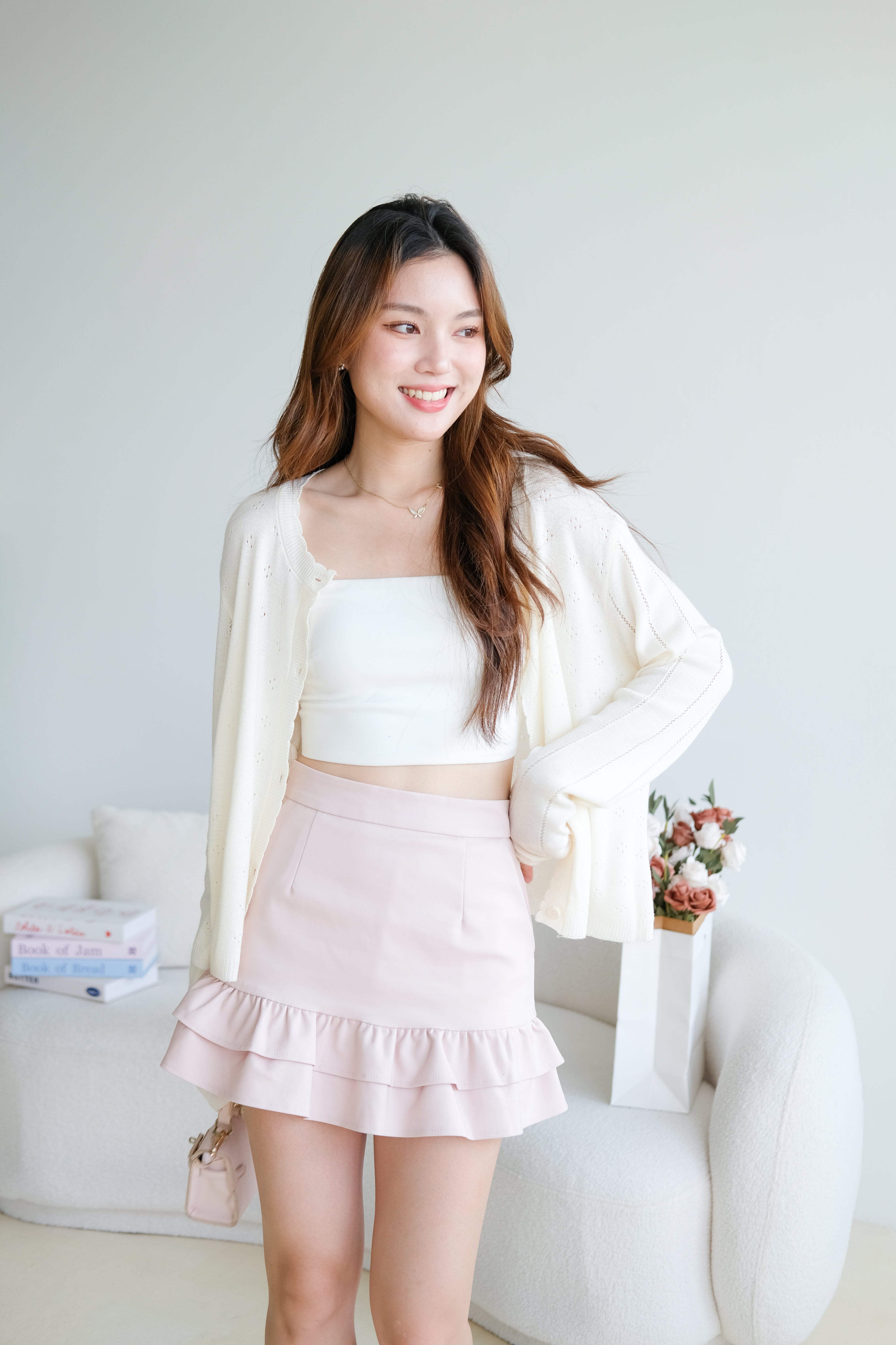 Kasley Light Knit Cardigan (Beige)