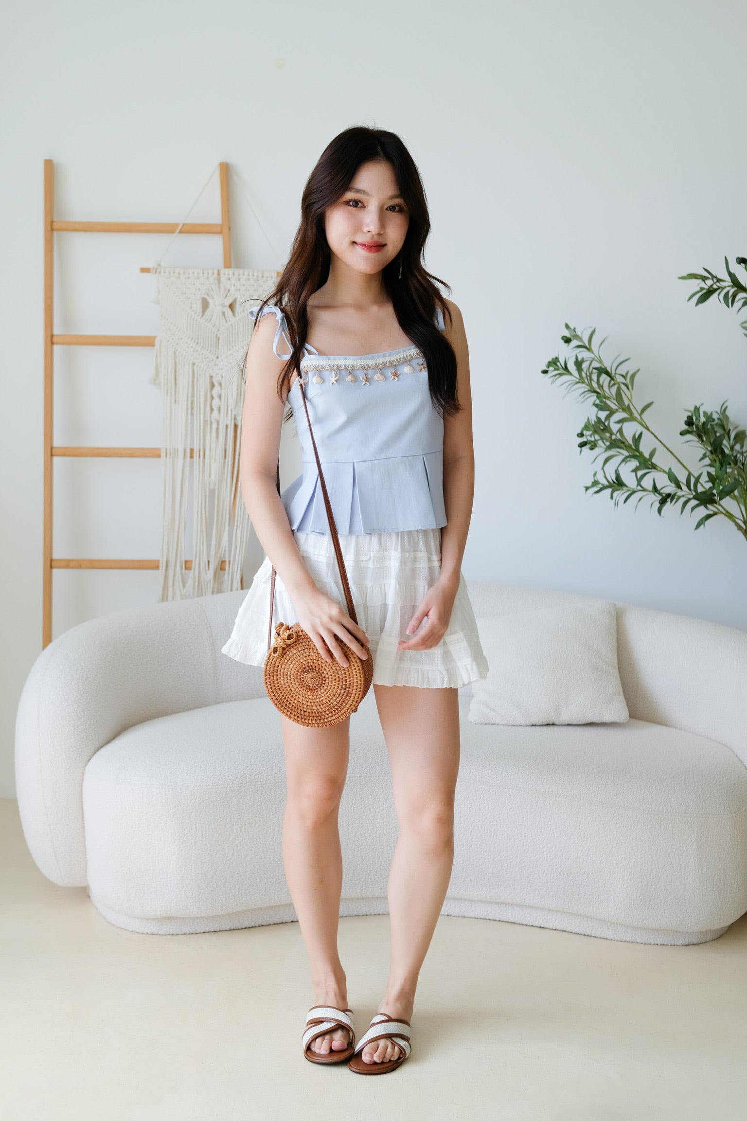 Marise Bohemian Muji Crop (Blue)