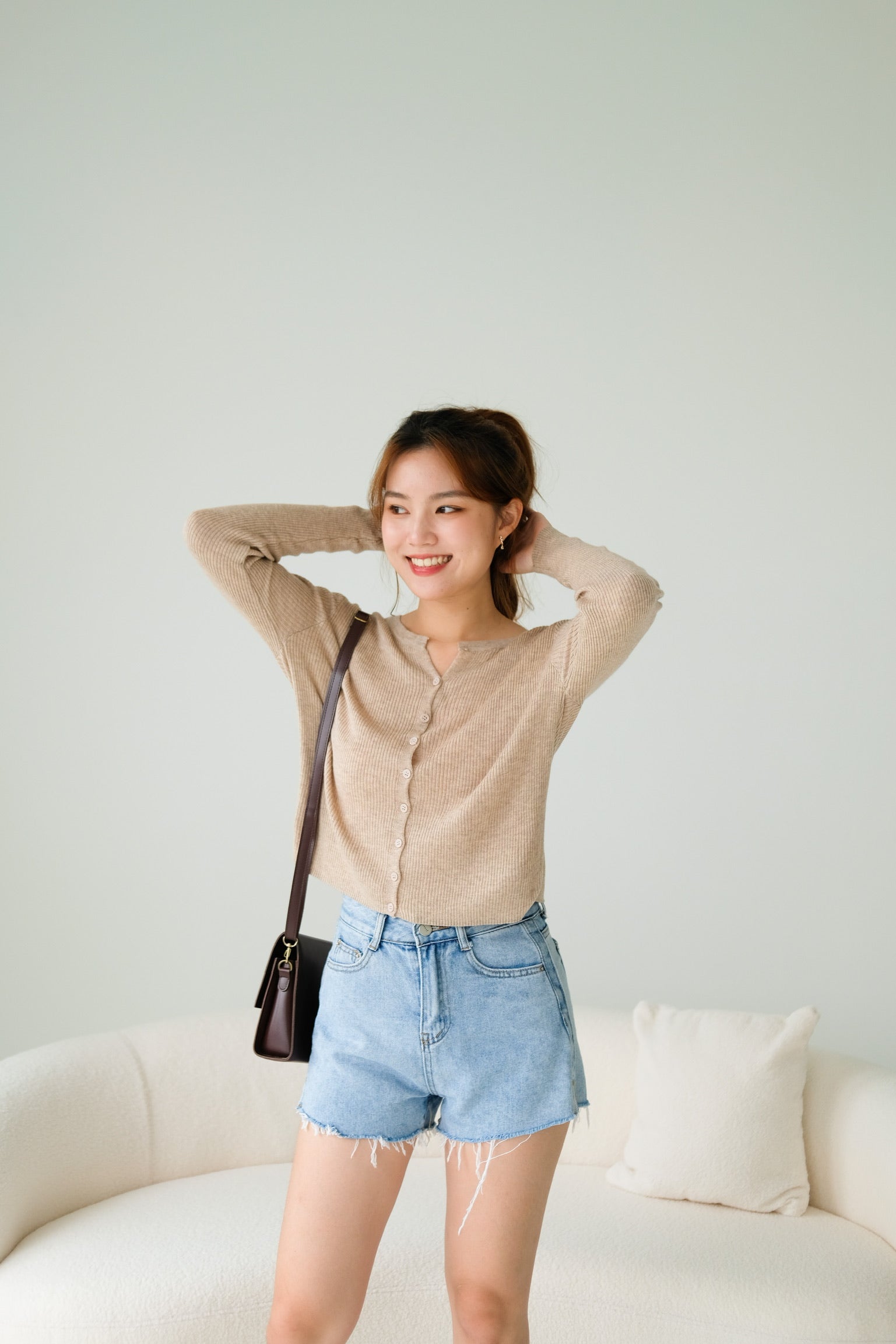 Ultimate Comfy Sleeves Top (Khaki)