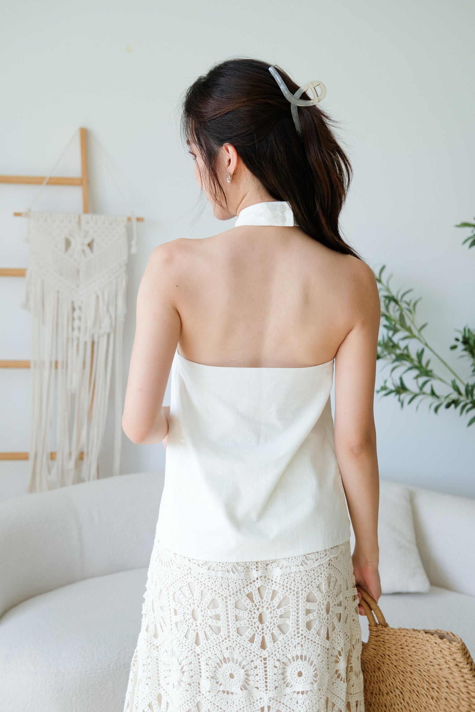 Naylie Halter Muji Top (Cream)