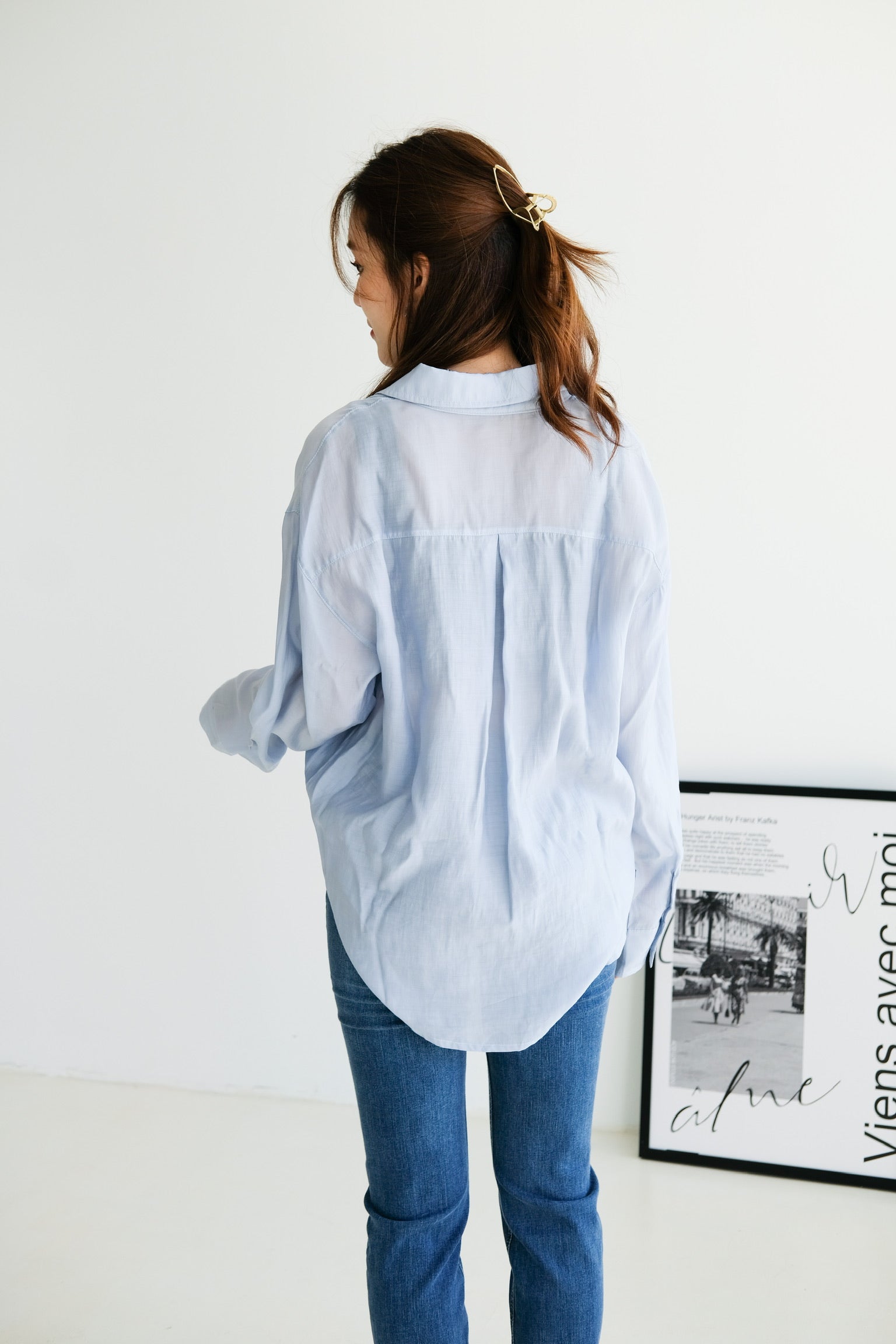 Chester Relaxed Blouse (River Blue)