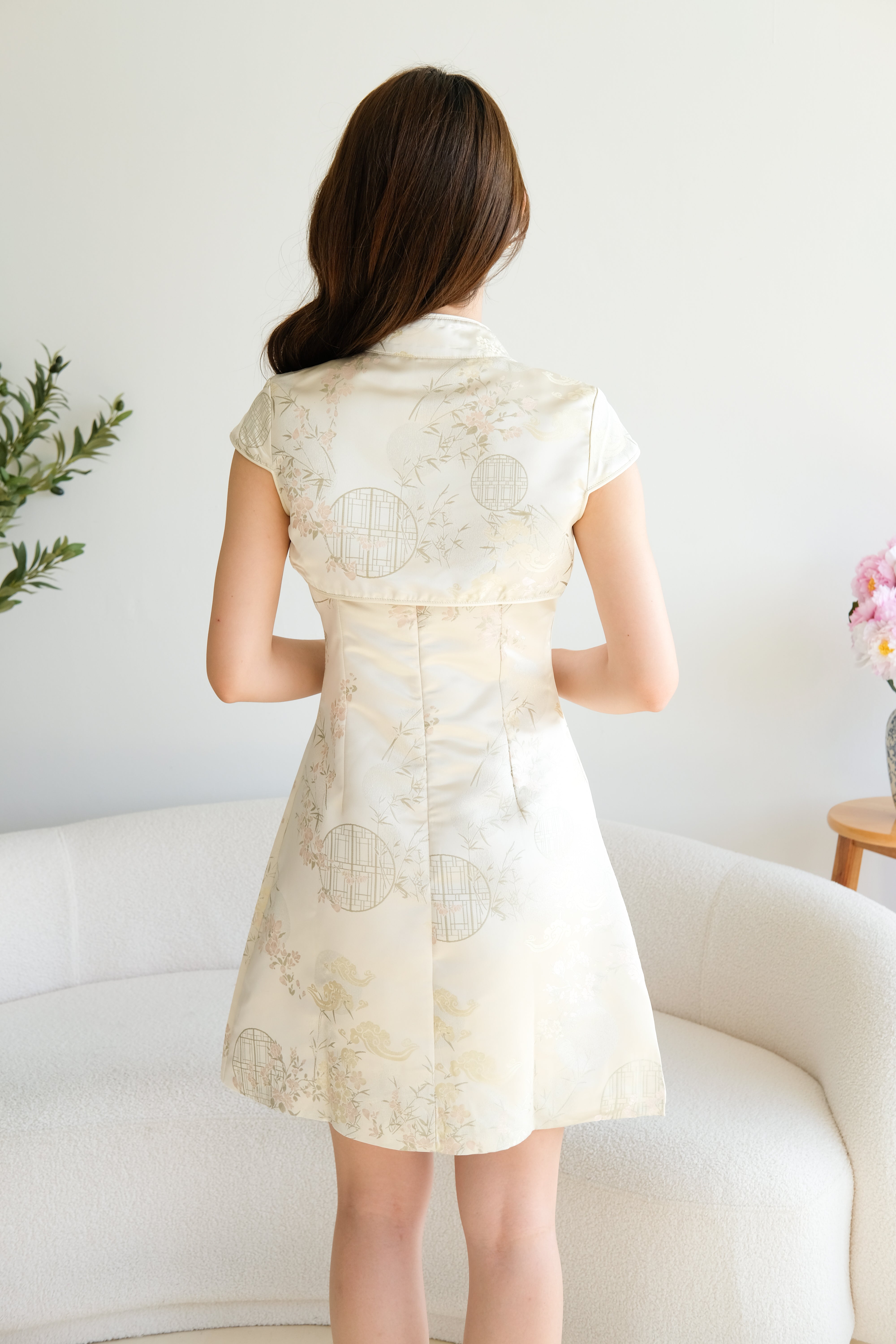 Jing Xiu 2 in 1 Cheongsam (Light Yellow)