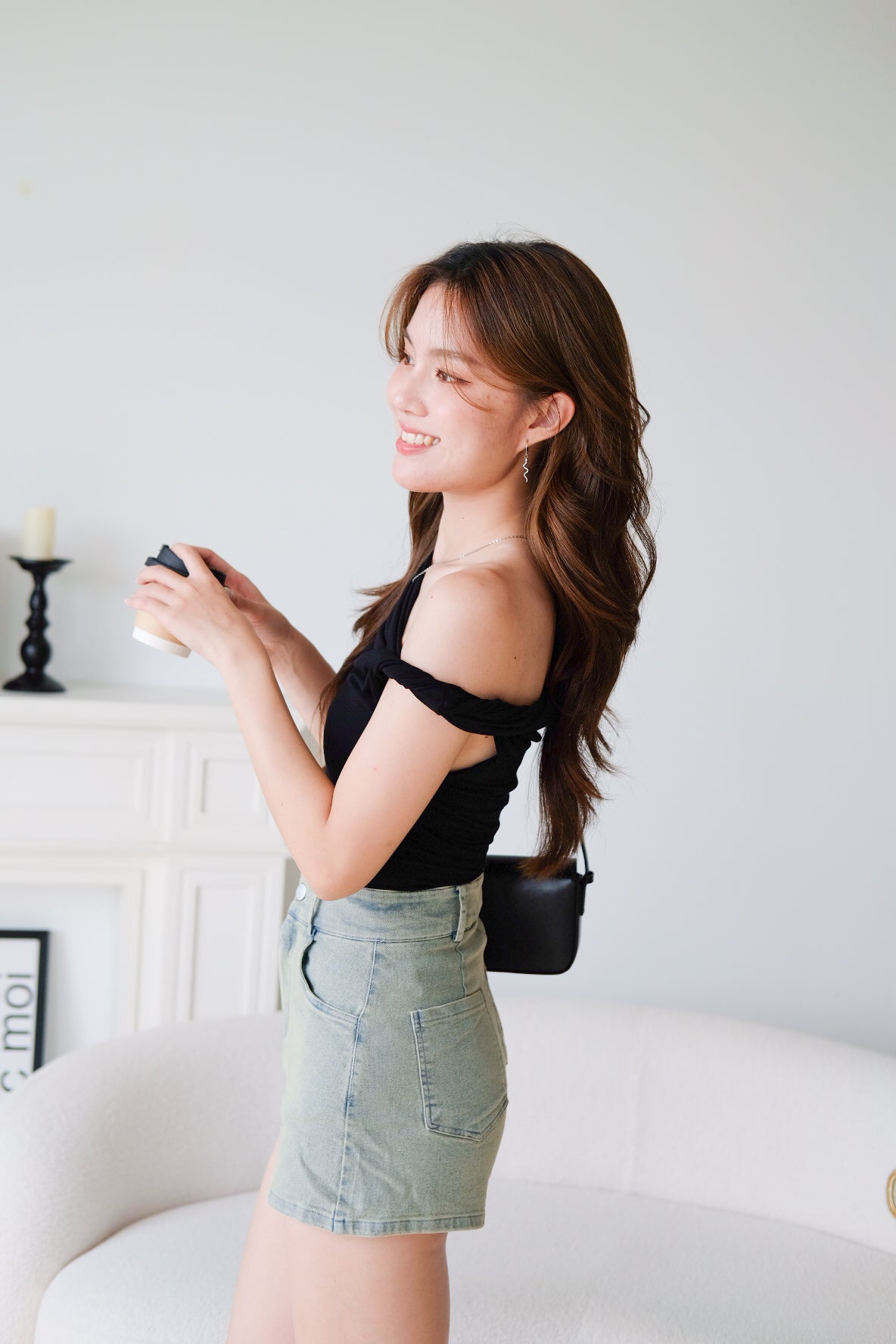 Felice Twist Toga Top (Black)