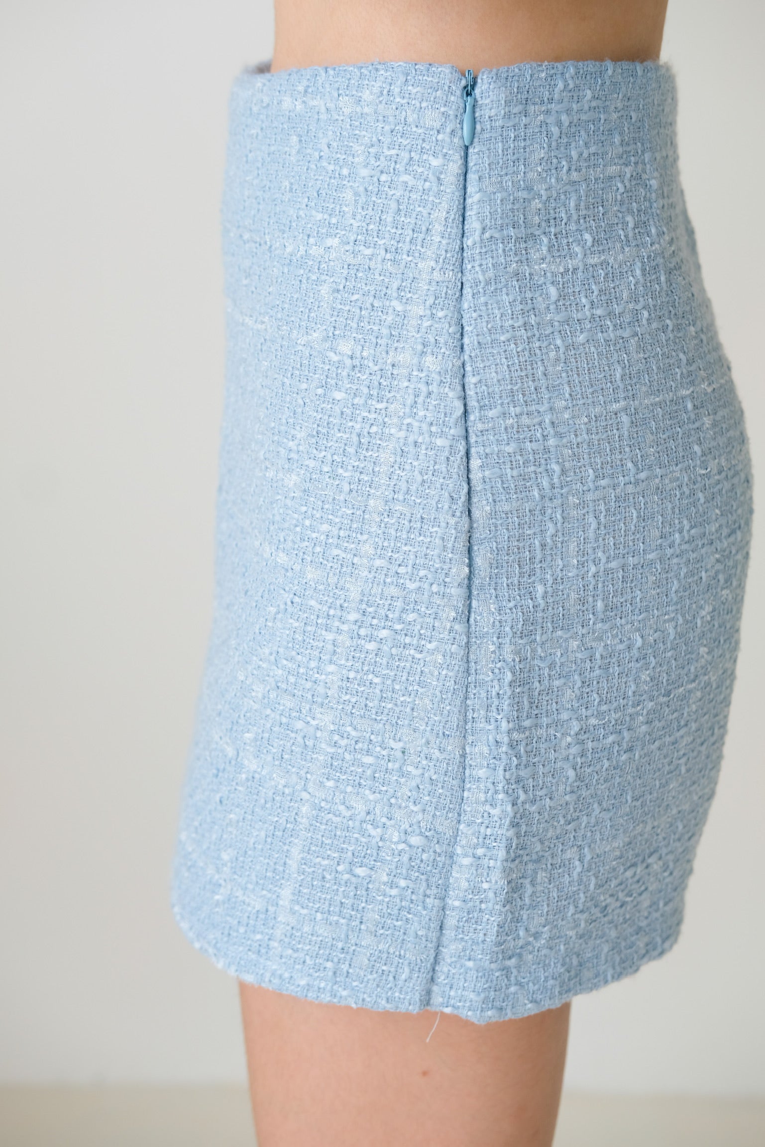 Hudgens Tweed Shorts (Sky Blue)