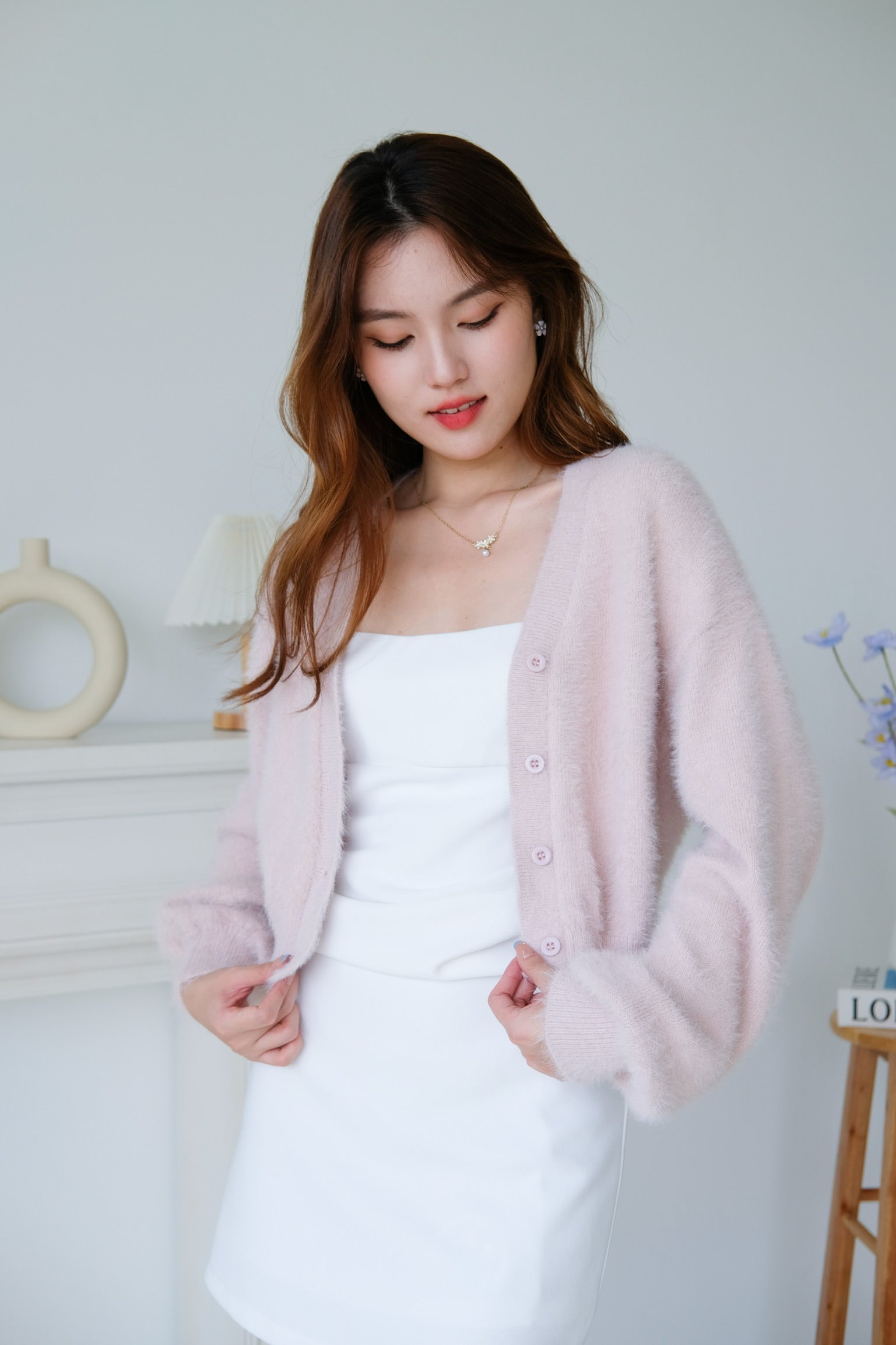 Emely Furry Outerwear (Baby Pink)