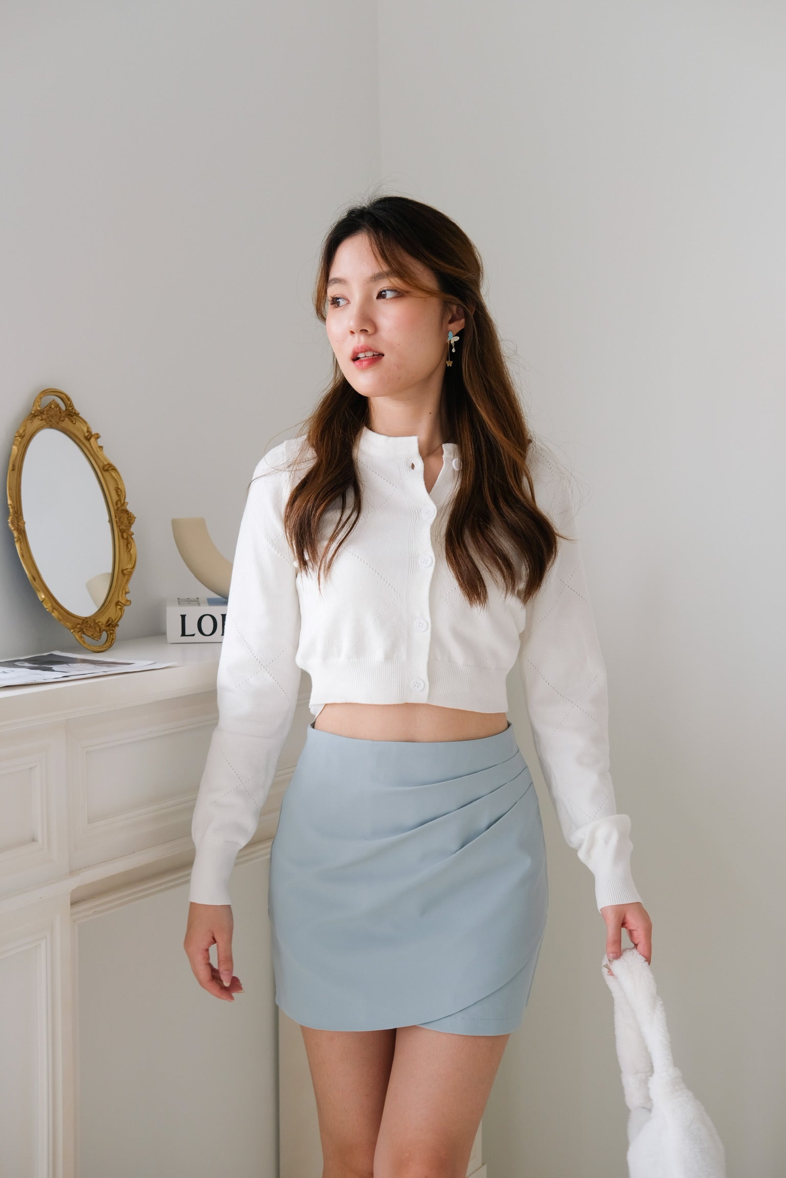 Odette Wrap Skirt (Frost Blue)