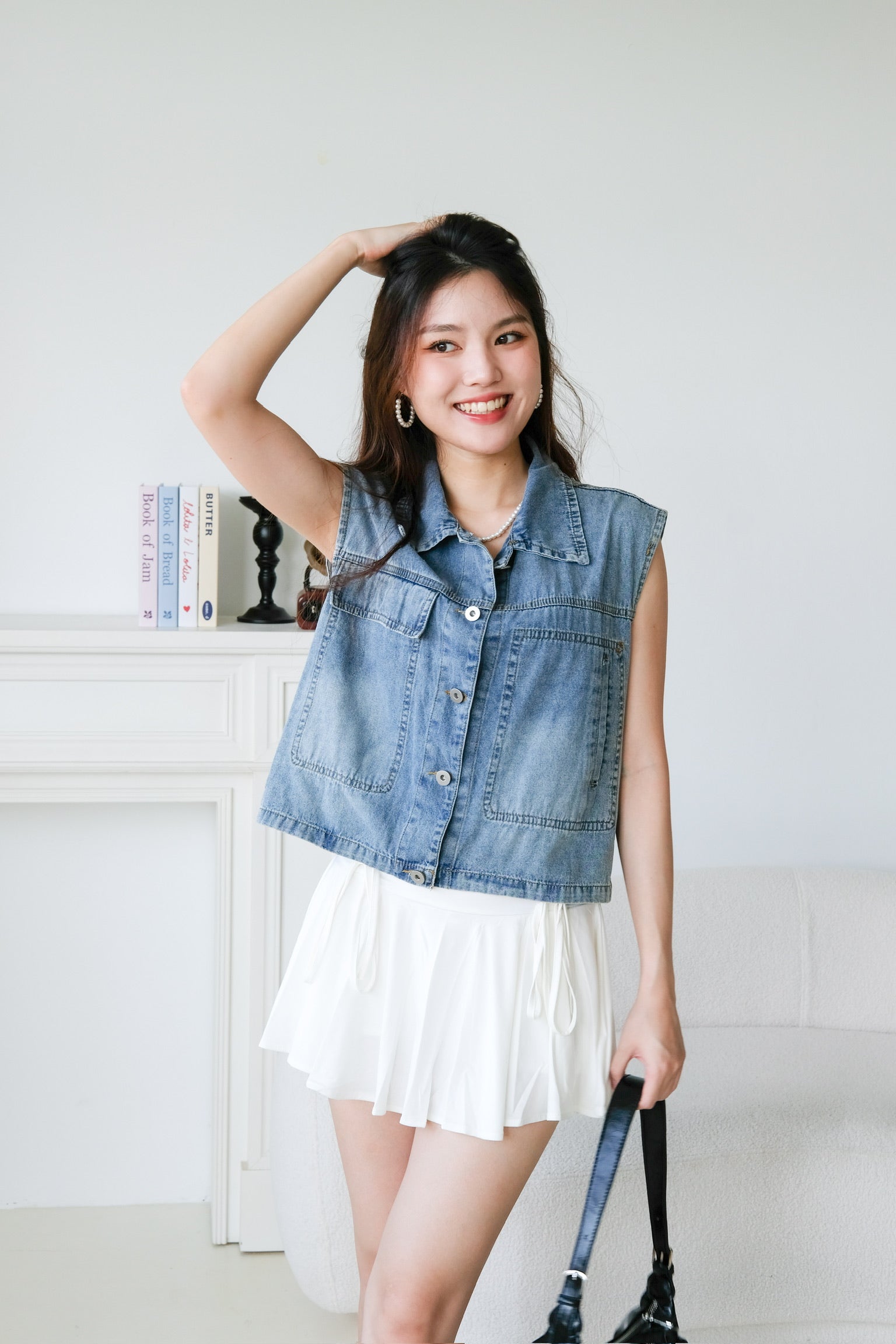 Sabby Denim Vest (Blue)