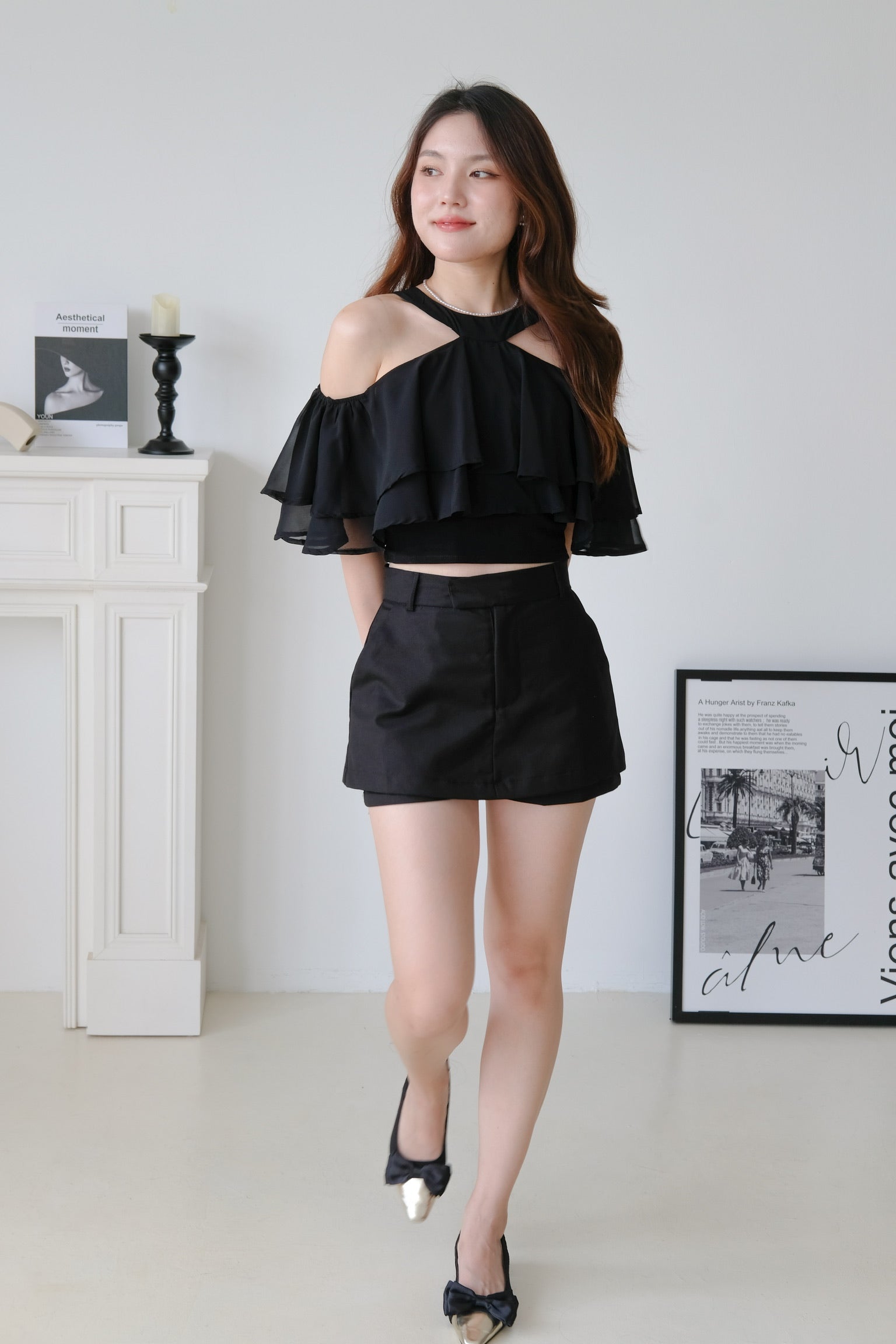 Casey Basic A Line Skort (Black)