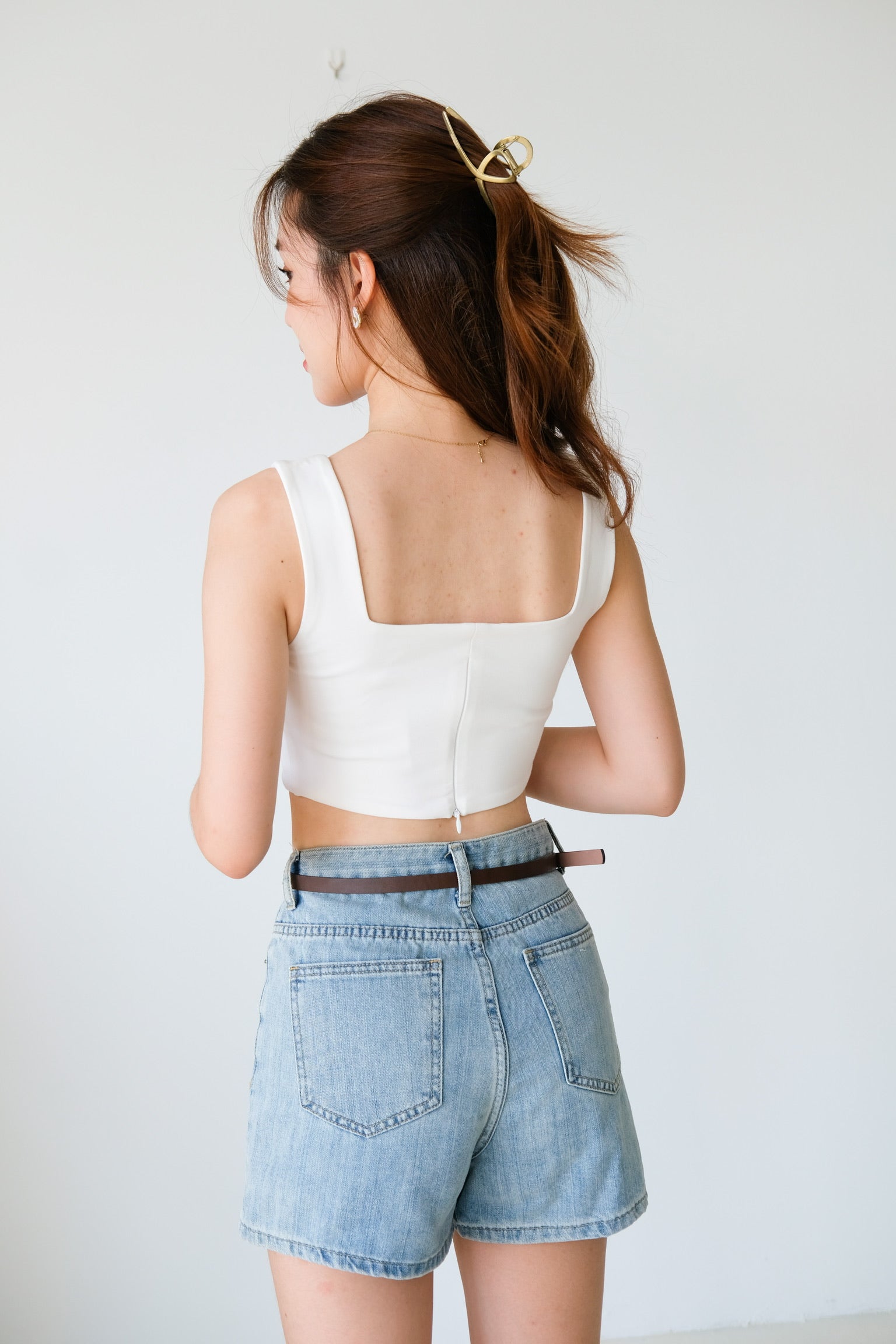 Classic Padded Cami Top (White)