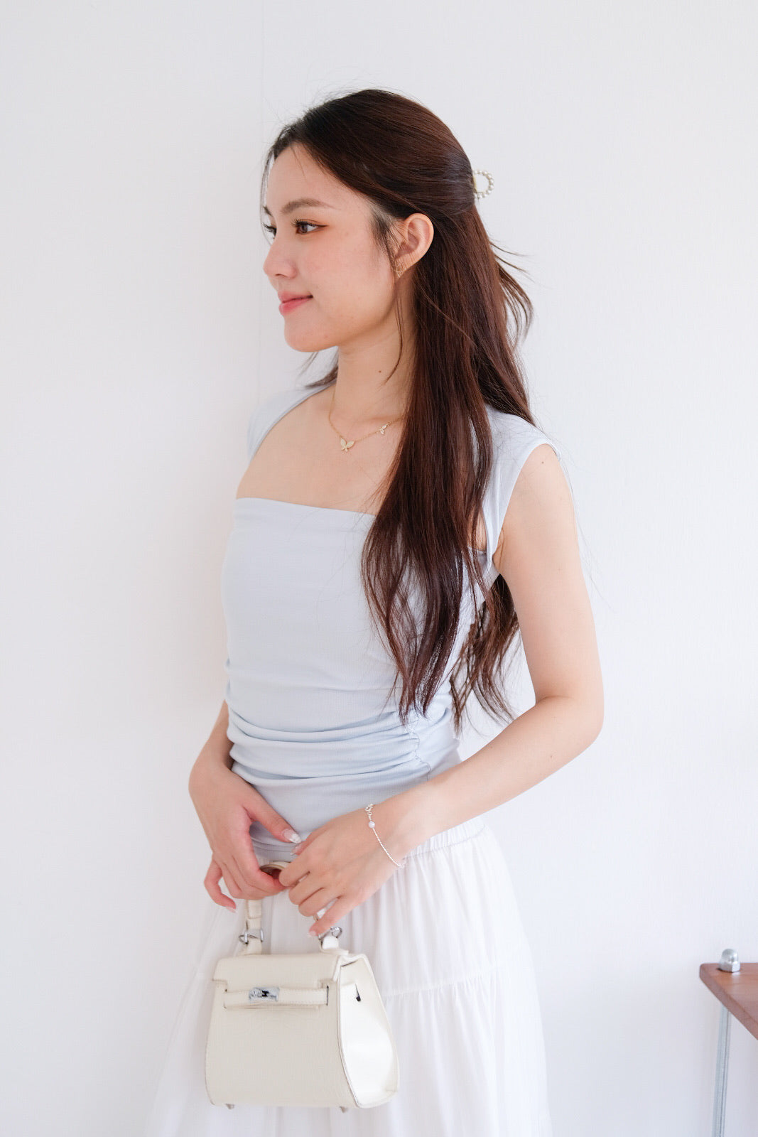 Sabrina Soft Sculpted Top (Light Blue) [ETA 9 Jul]