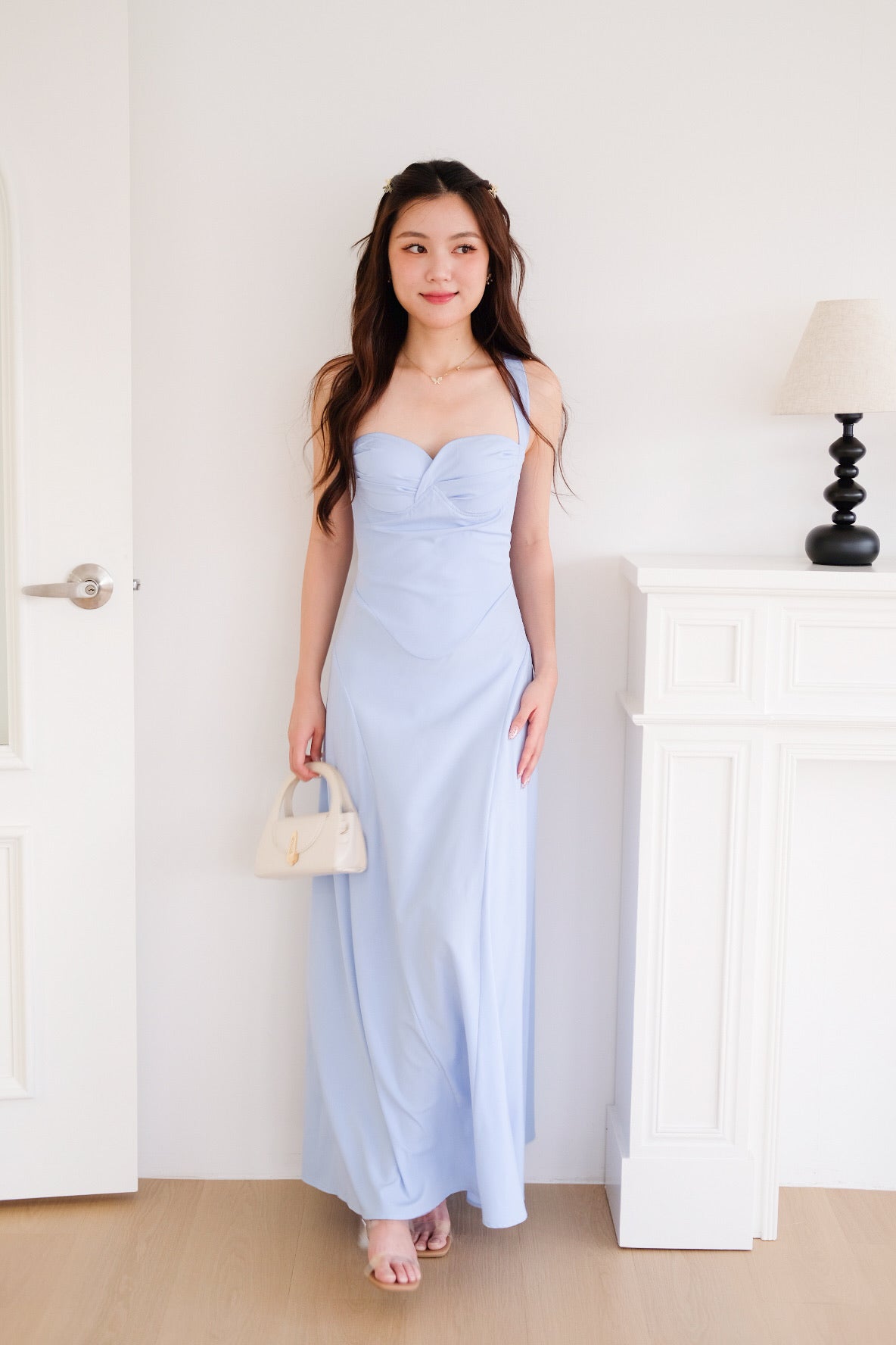 Edelynn Skater Maxi Dress (Powder Blue)