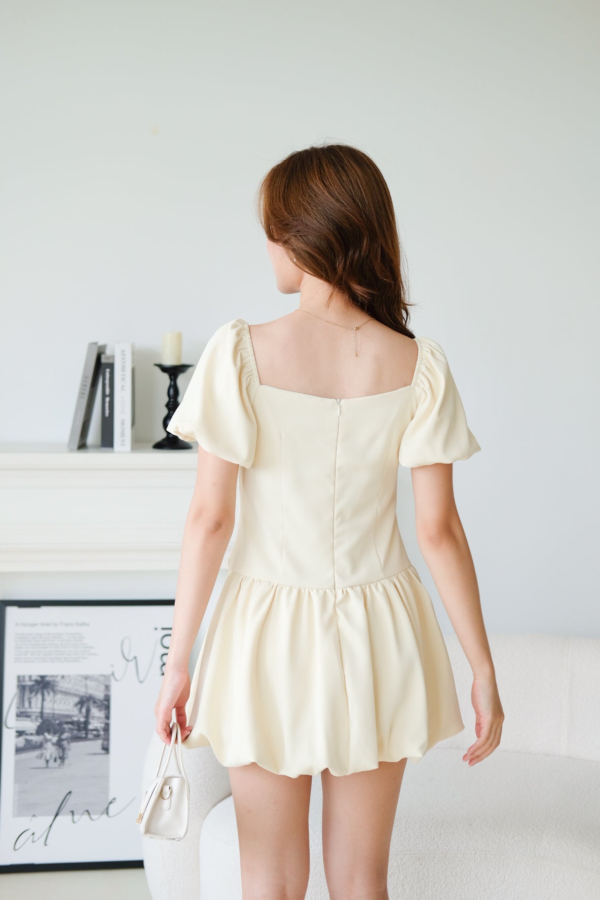 Lucy Sweetheart Bubble Dress (Cream)