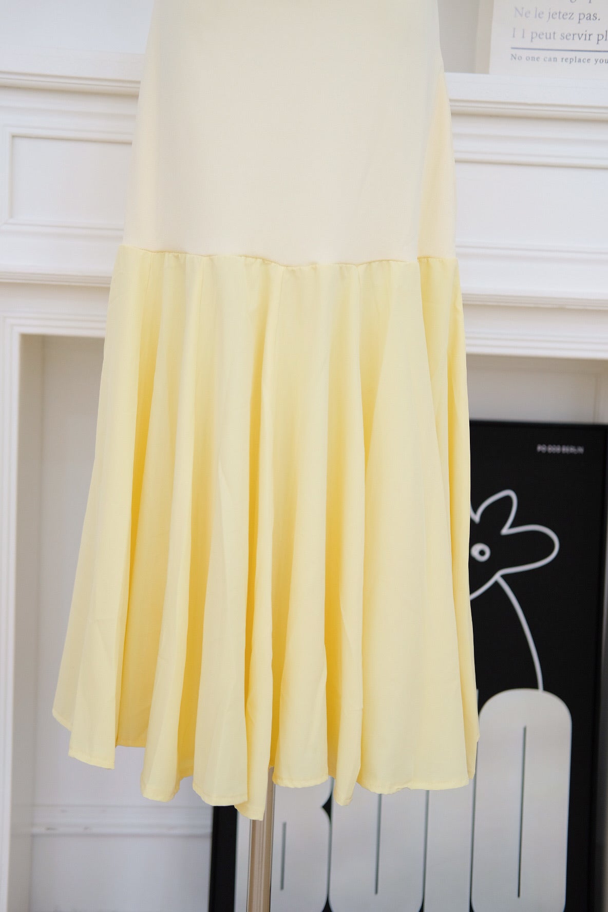 Yellow Boatneck Maxi Dress