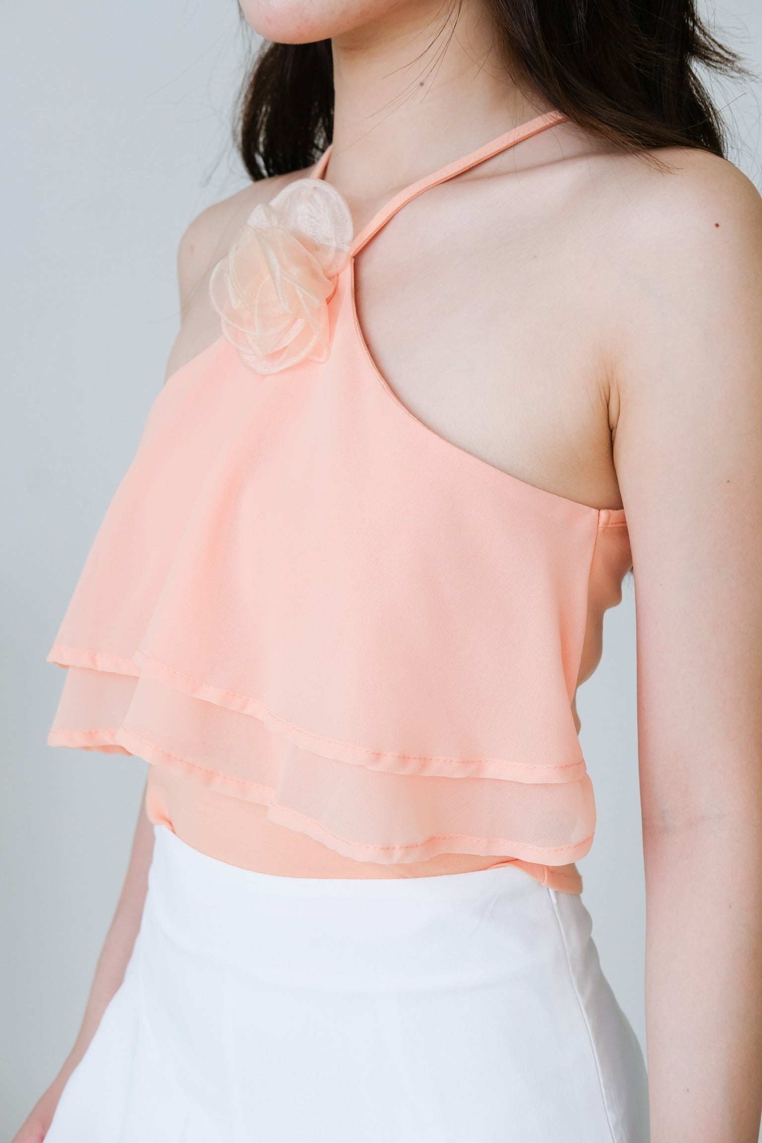 Ariel Rose Flutter Crop (Orange)