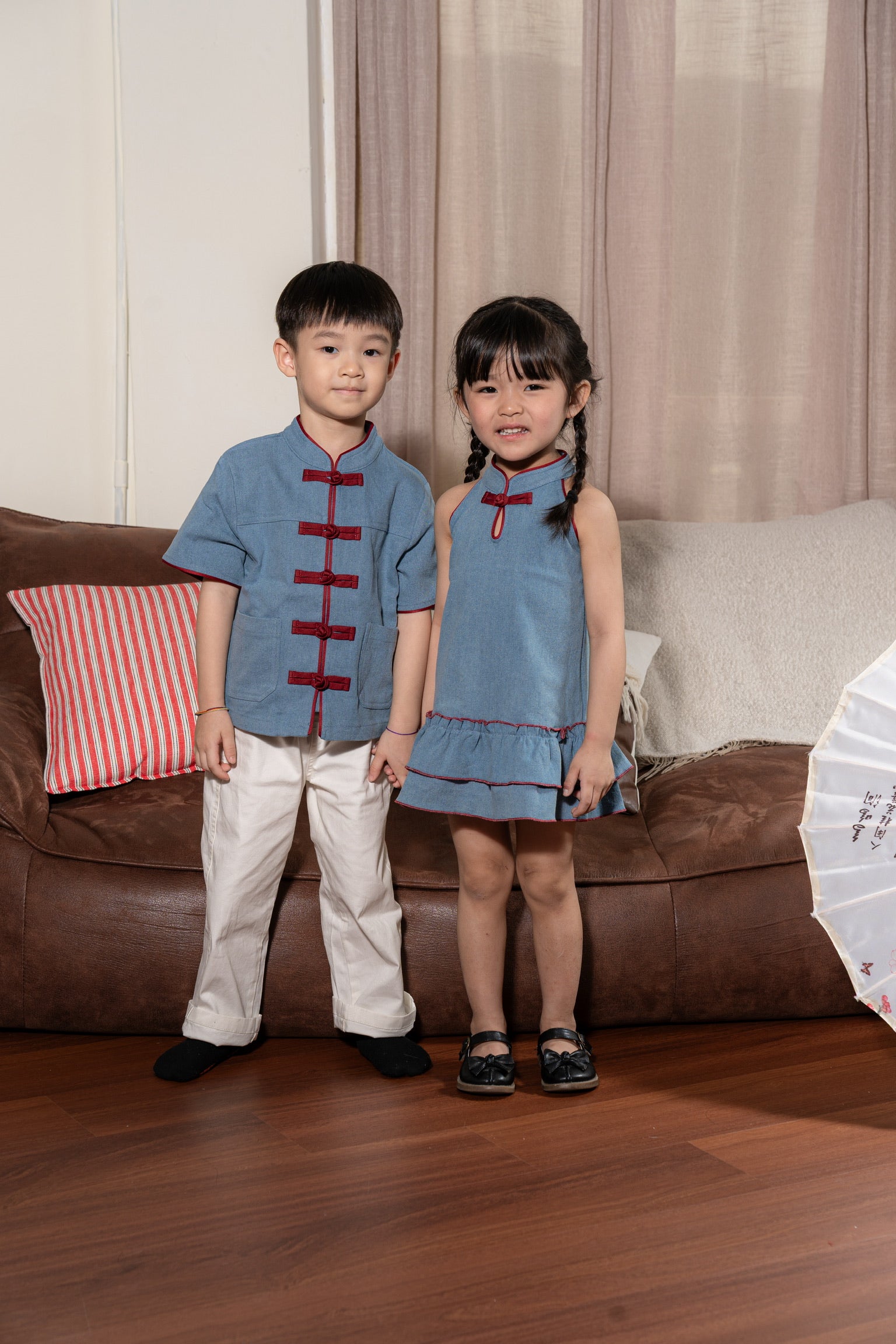 丹禧牛仔 Denim Joy Girl Cheongsam (Light Blue)