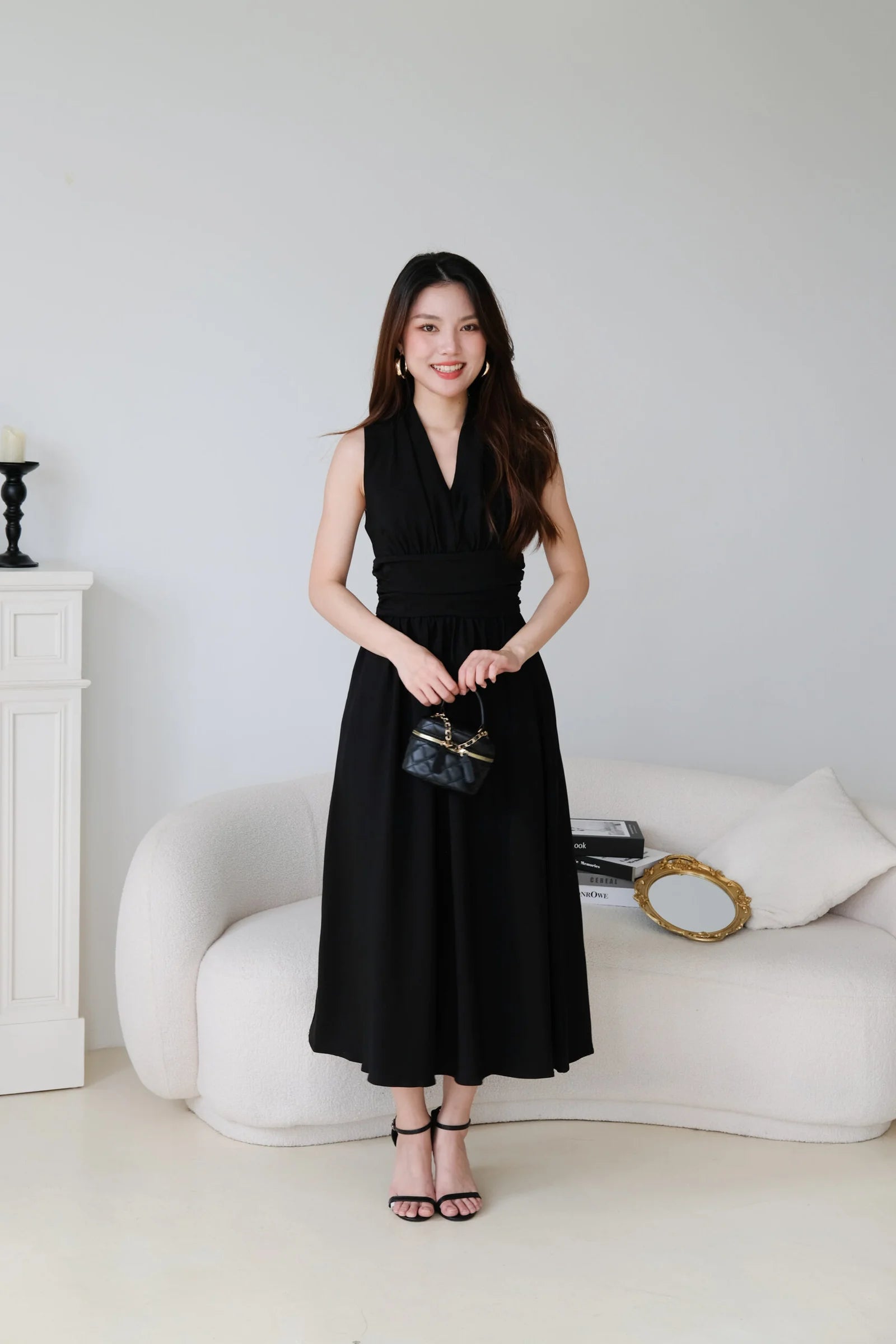 Katrina Formal Dinner Maxi Dress (Black)