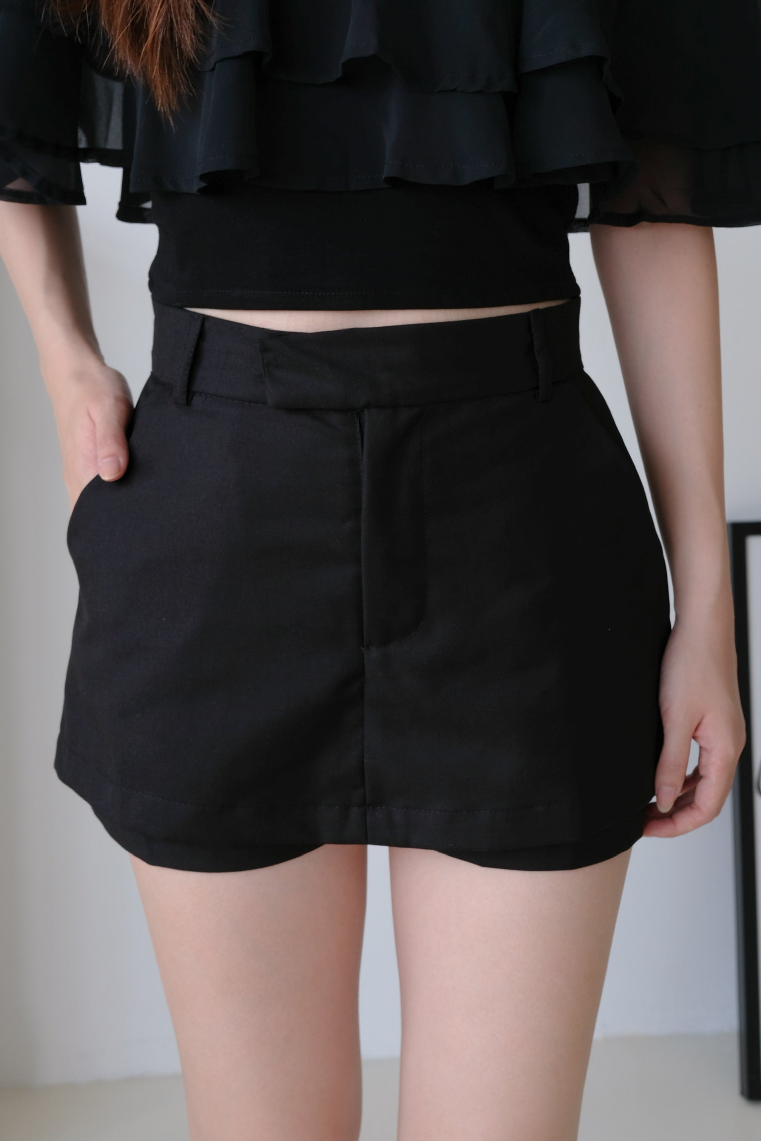 Casey Basic A Line Skort (Black)