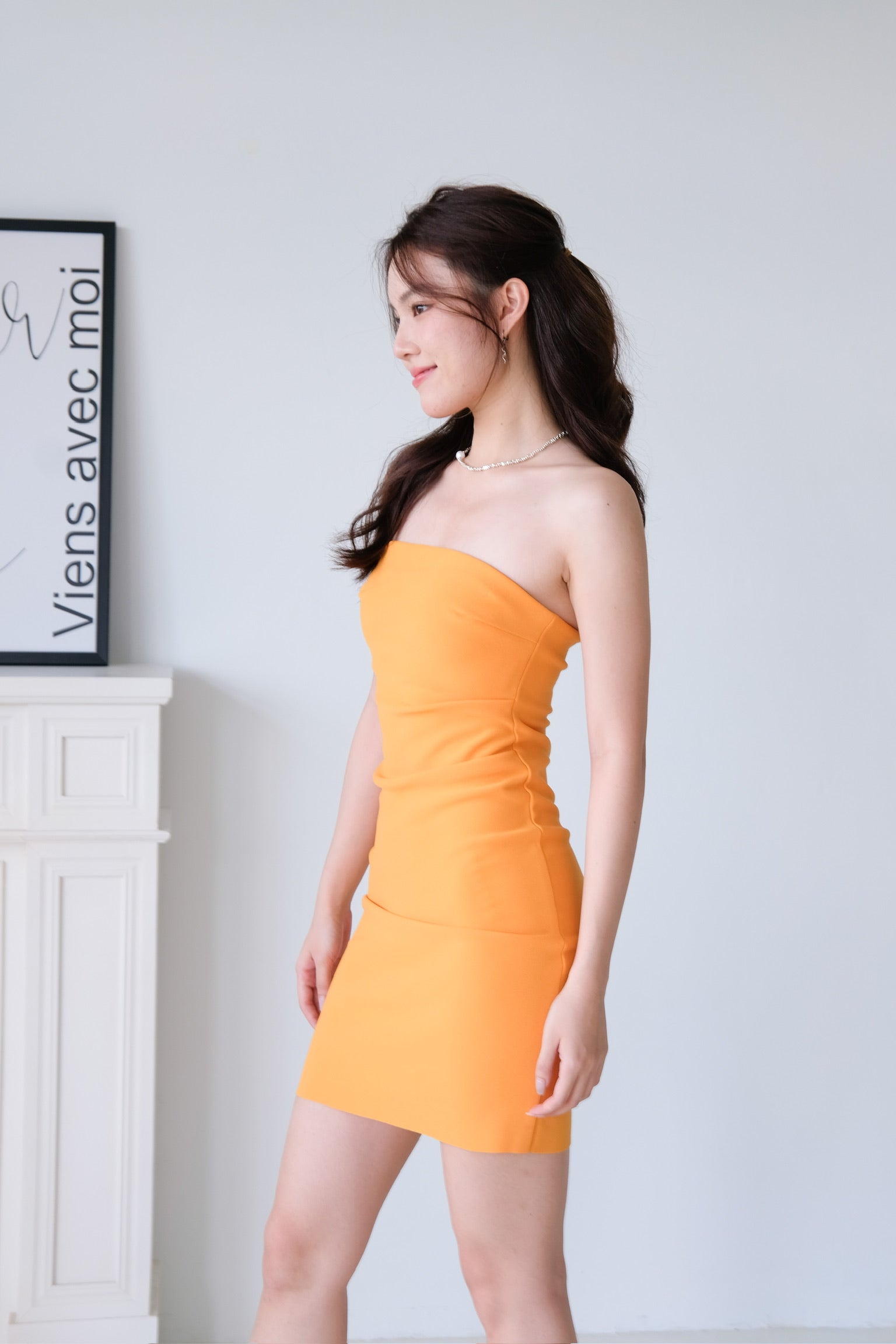 Era Tube Mini Dress (Tangerine)