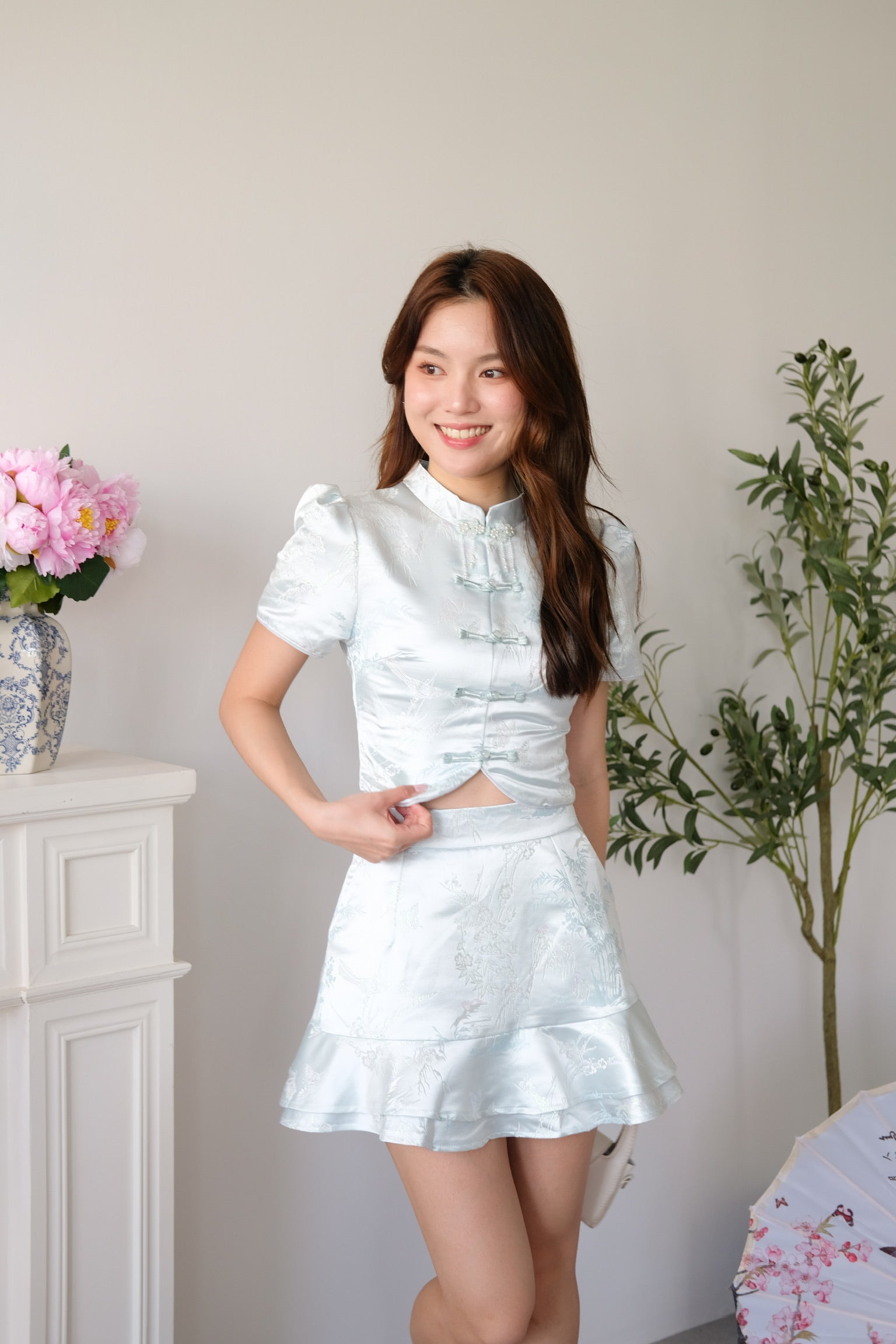 [ETA 5 Jan] Shu Ran Ruffle Skirt (Sea Blue)