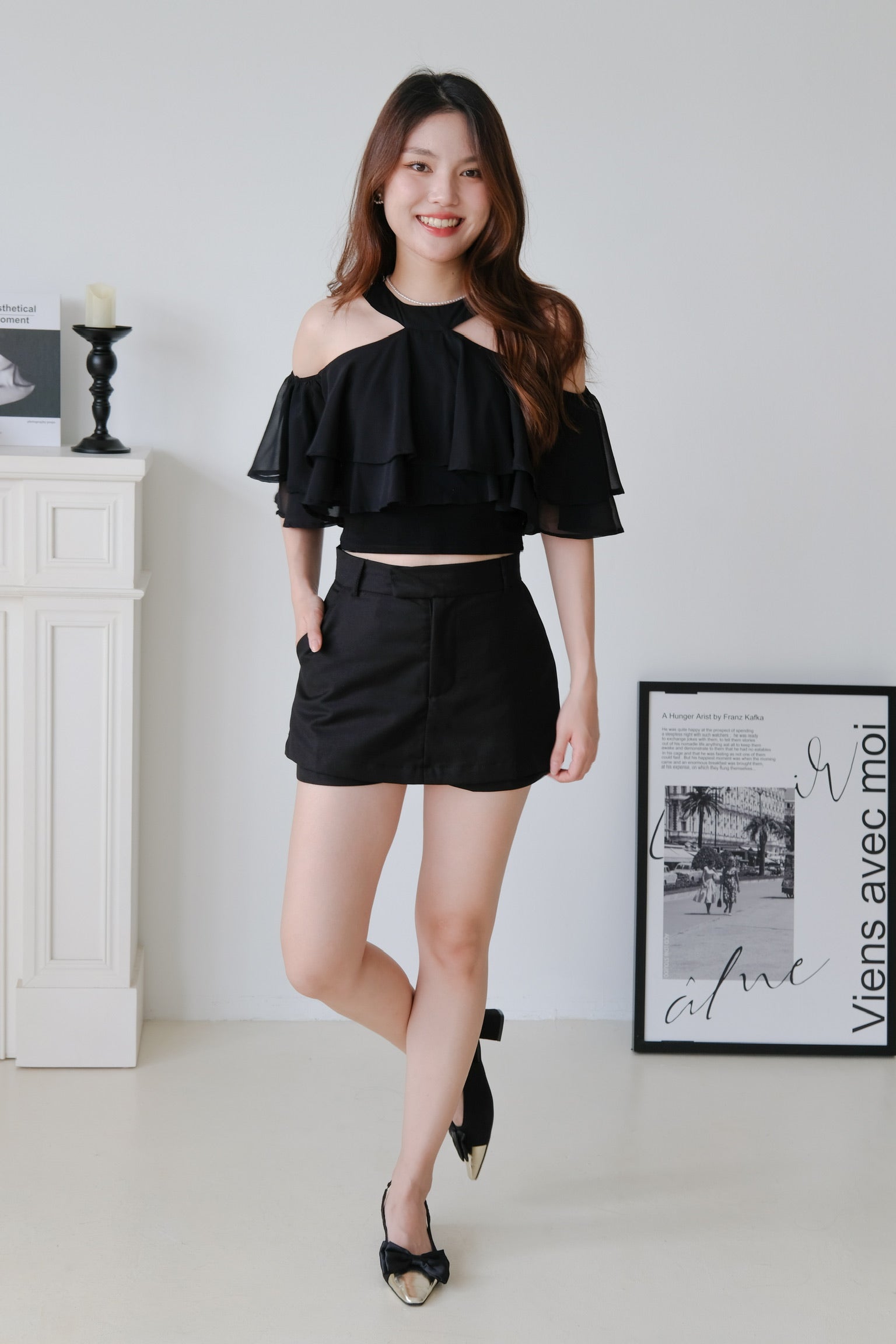 Casey Basic A Line Skort (Black)