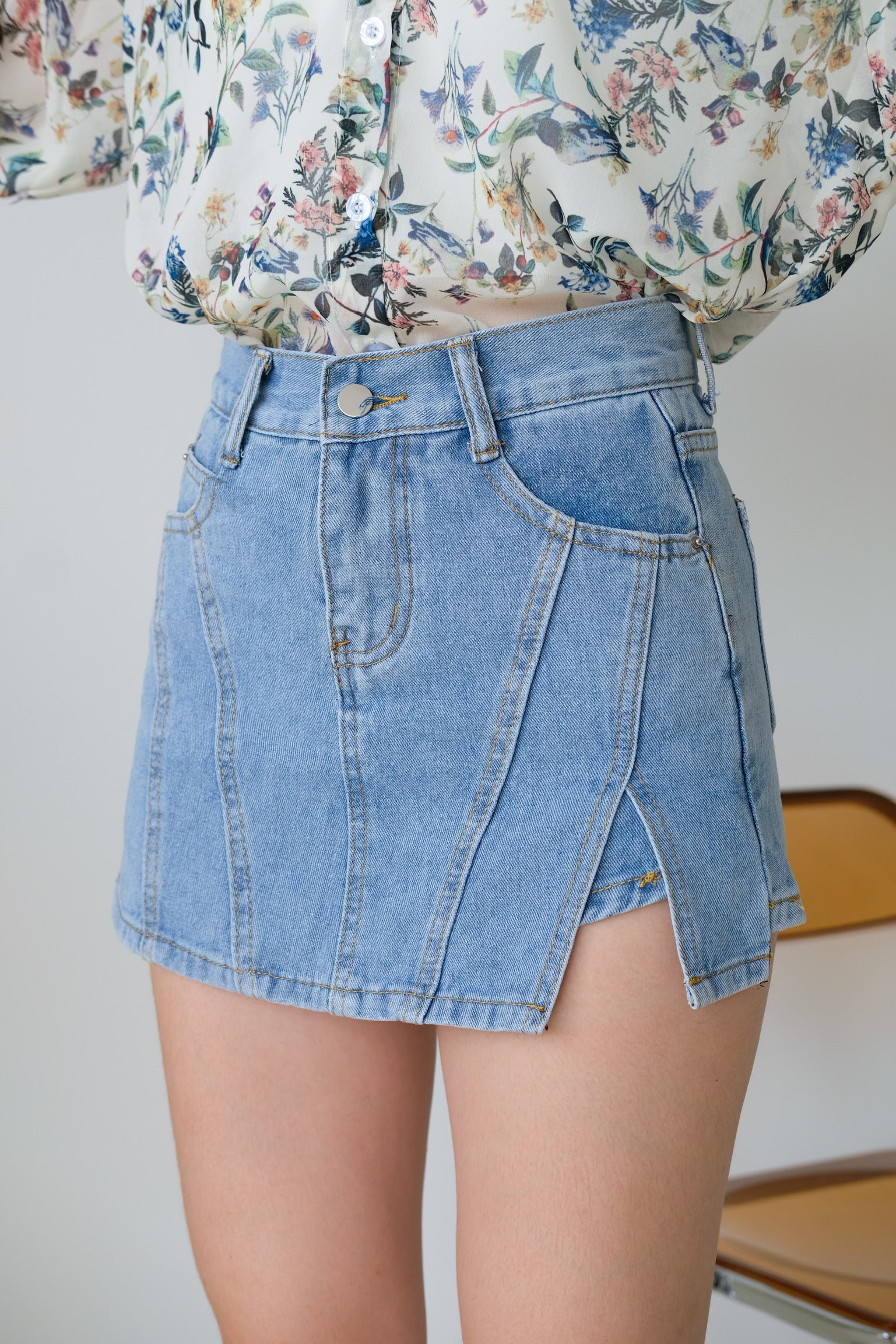 Jamie Denim Skorts (Denim Blue)