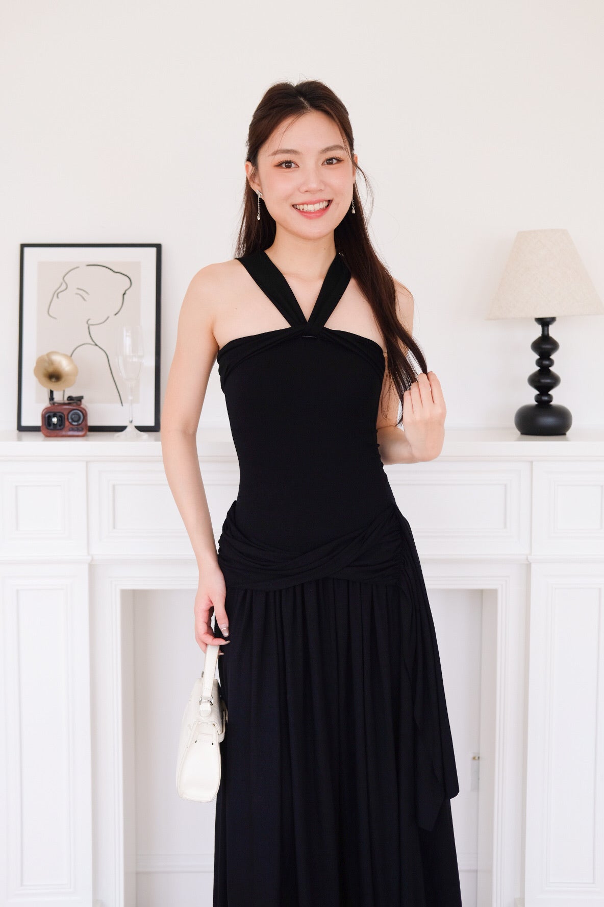 Jessy Toga Cotton Maxi Dress (Black)