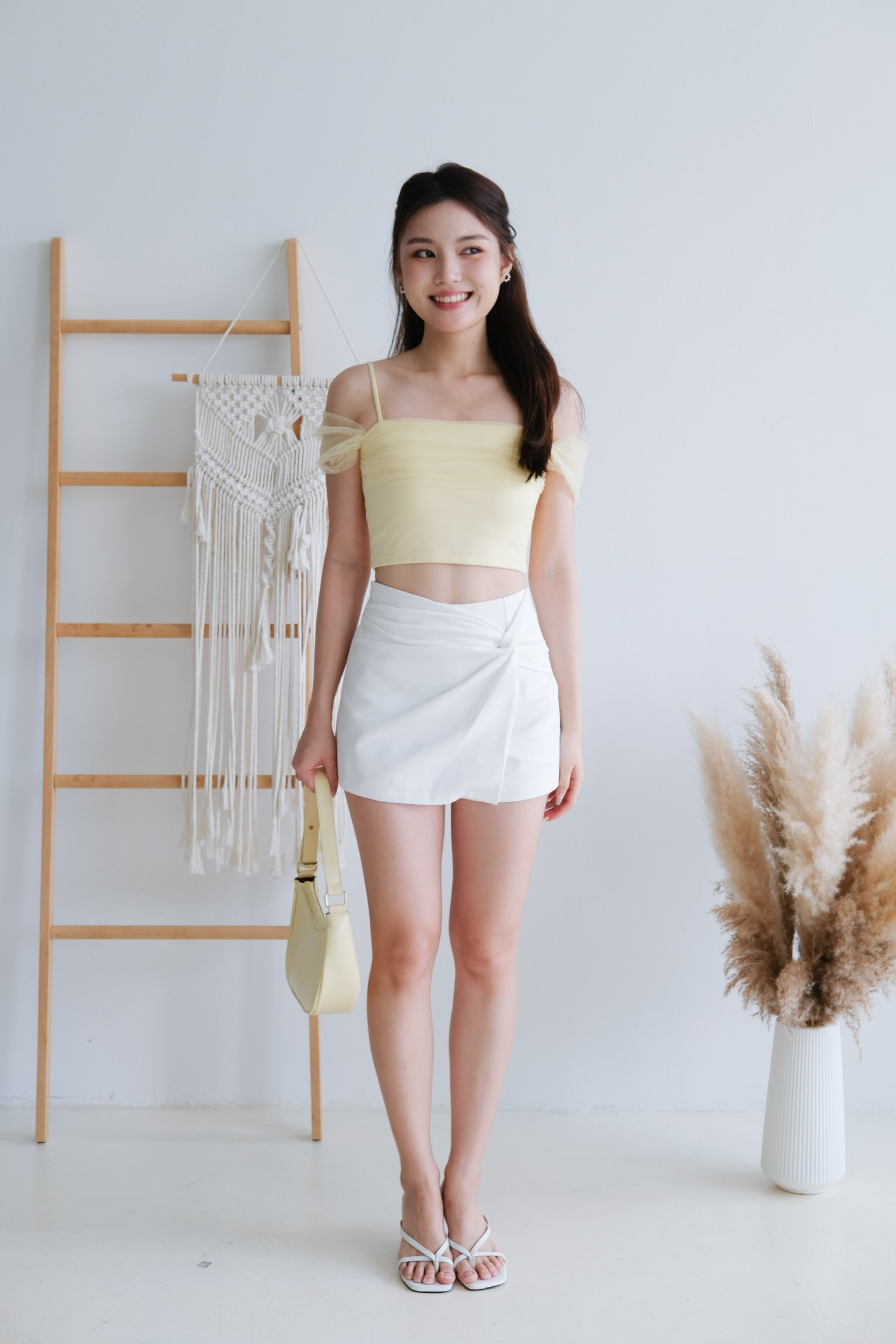 Macy Twist Knot Skort (White)