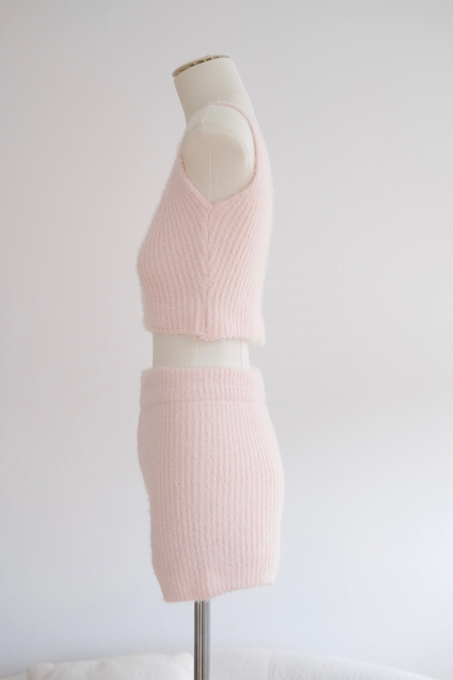 Pink Soft Knit Lounge Set