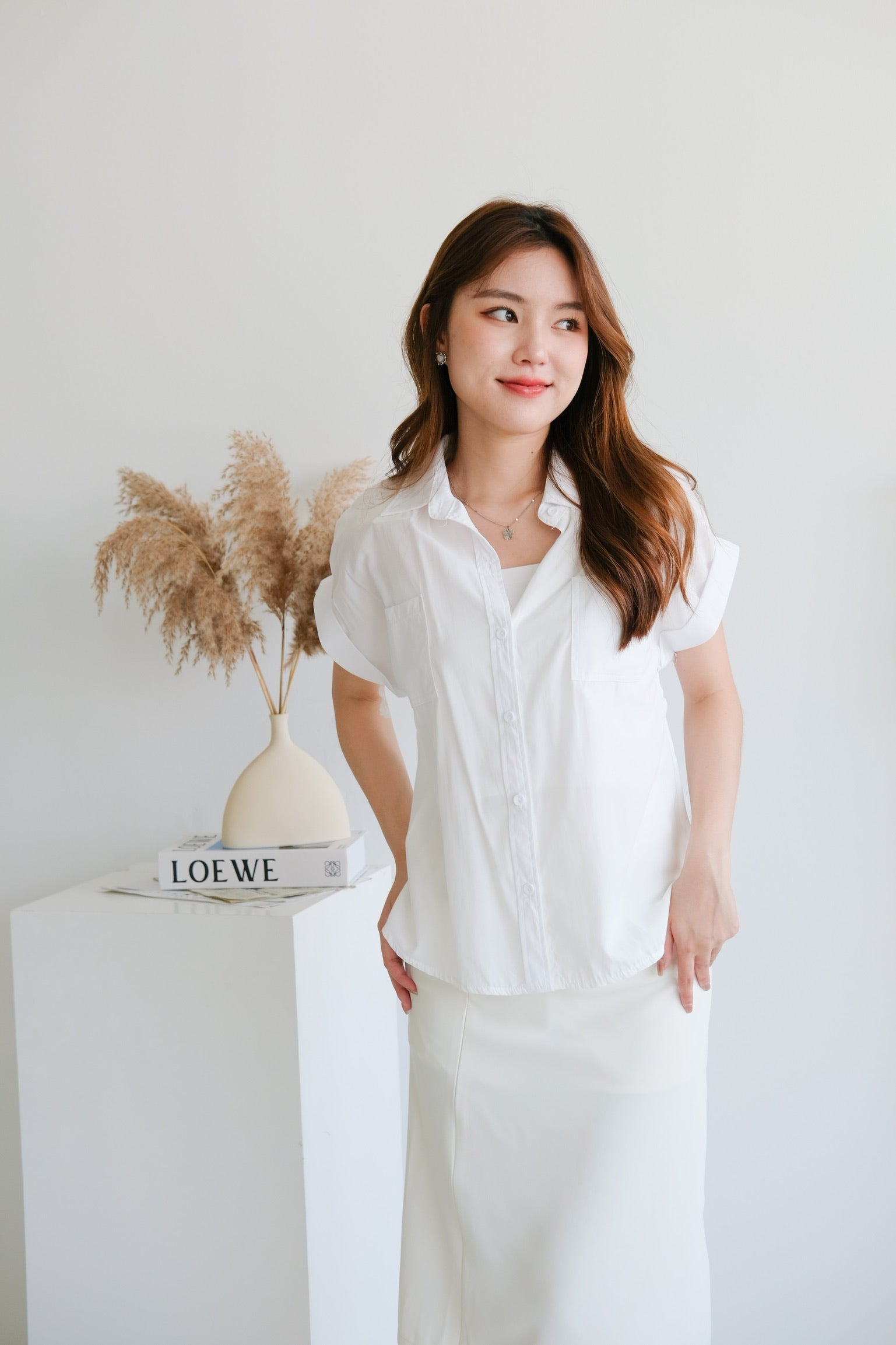 Eunji Korean Blouse (White)