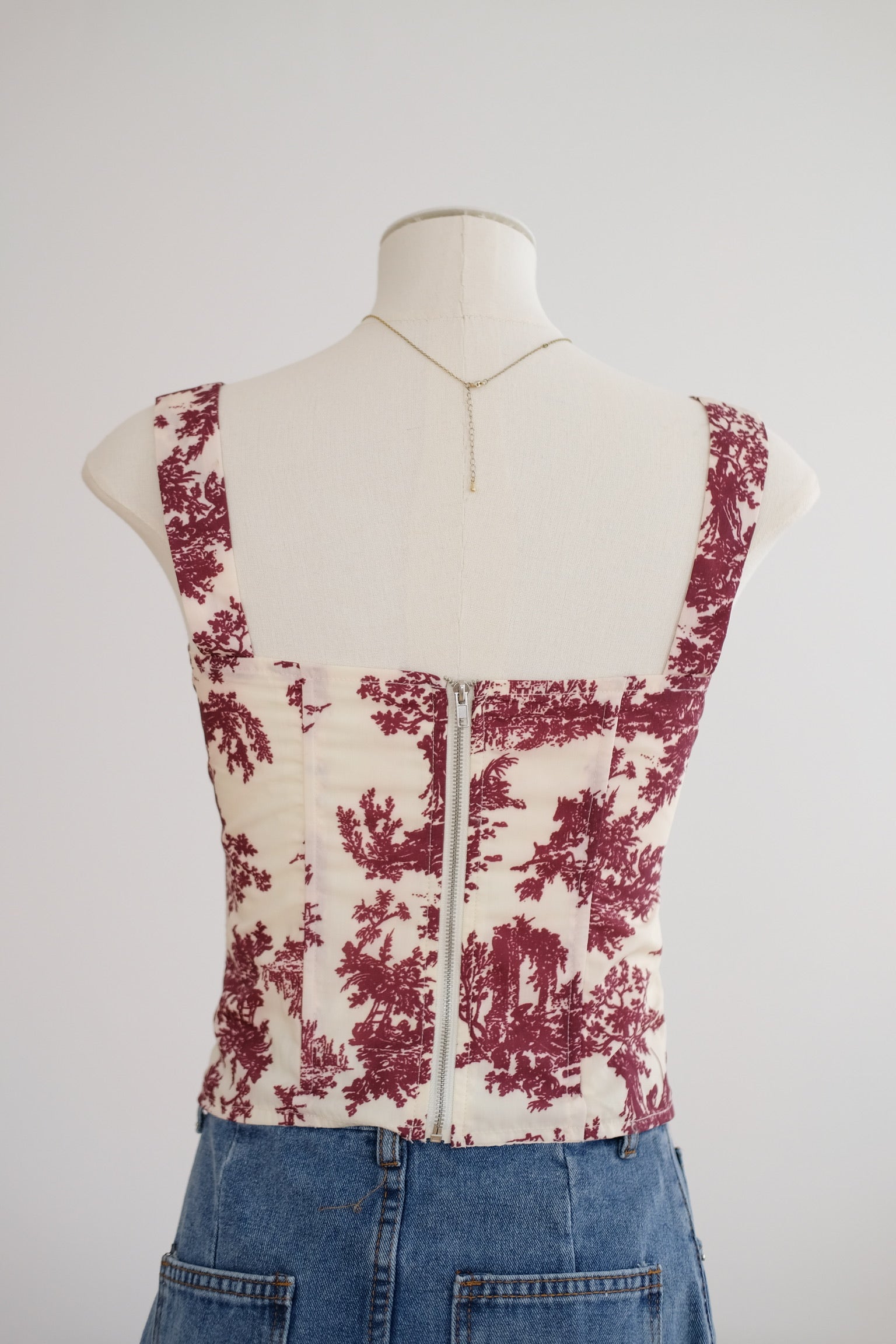 Red Ribbon Cropped Top