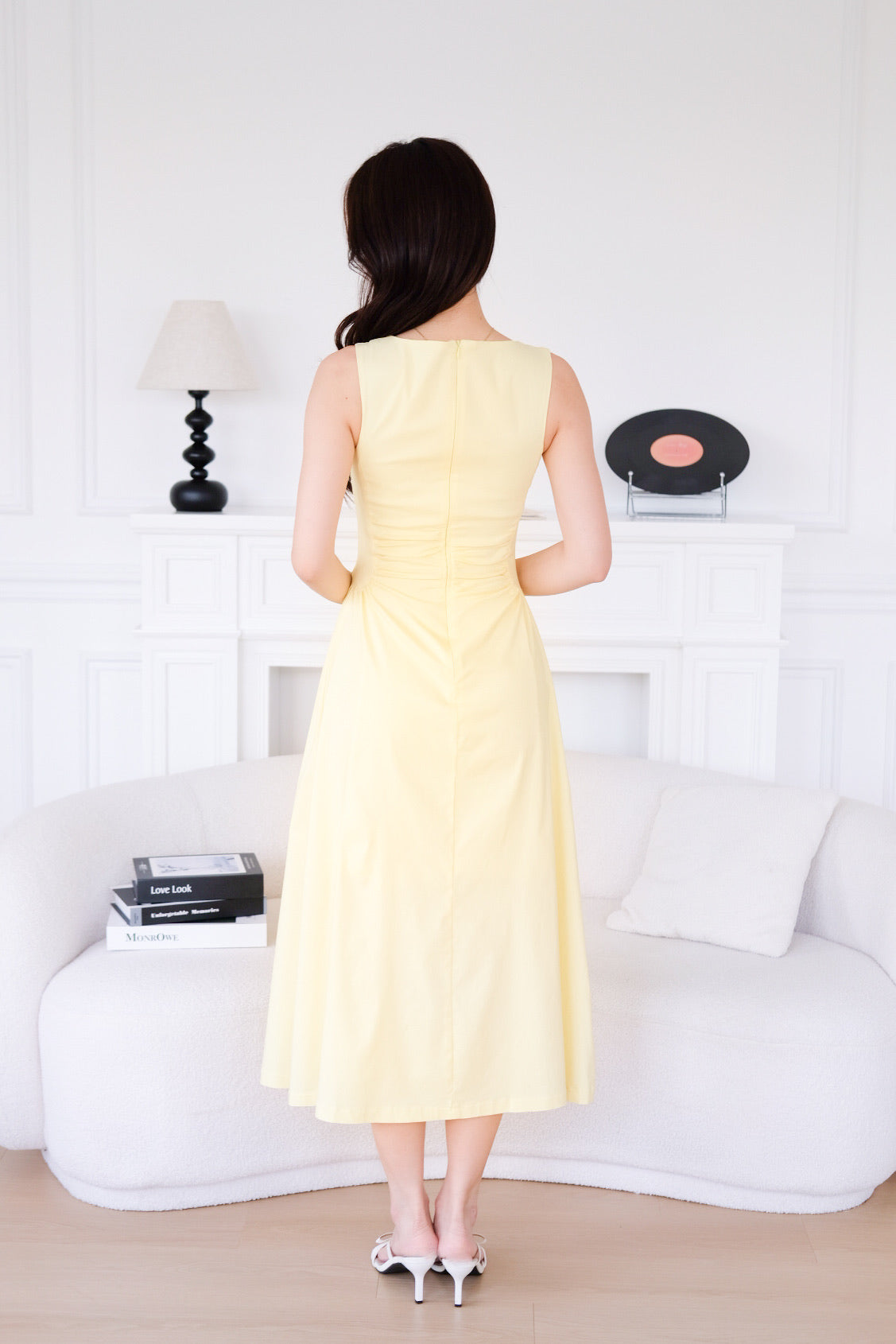 Bernice Cinch Waist Maxi Dress (Sunshine Yellow)