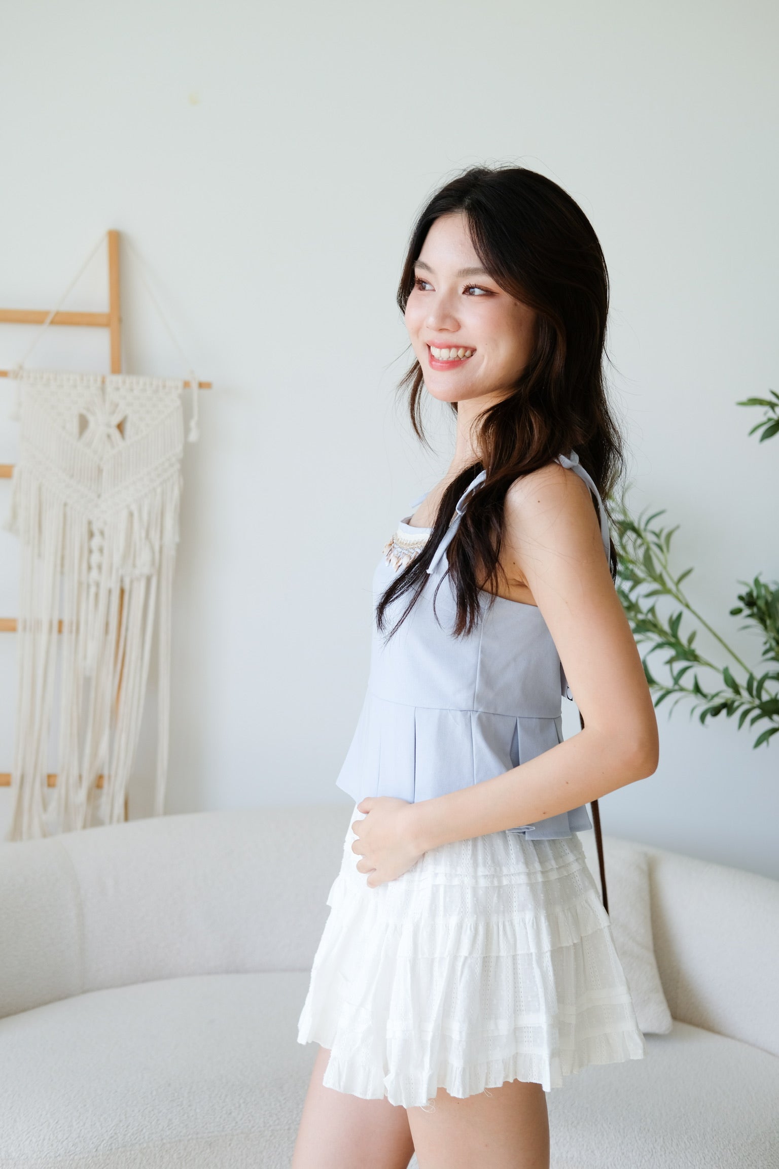 Marise Bohemian Muji Crop (Blue)