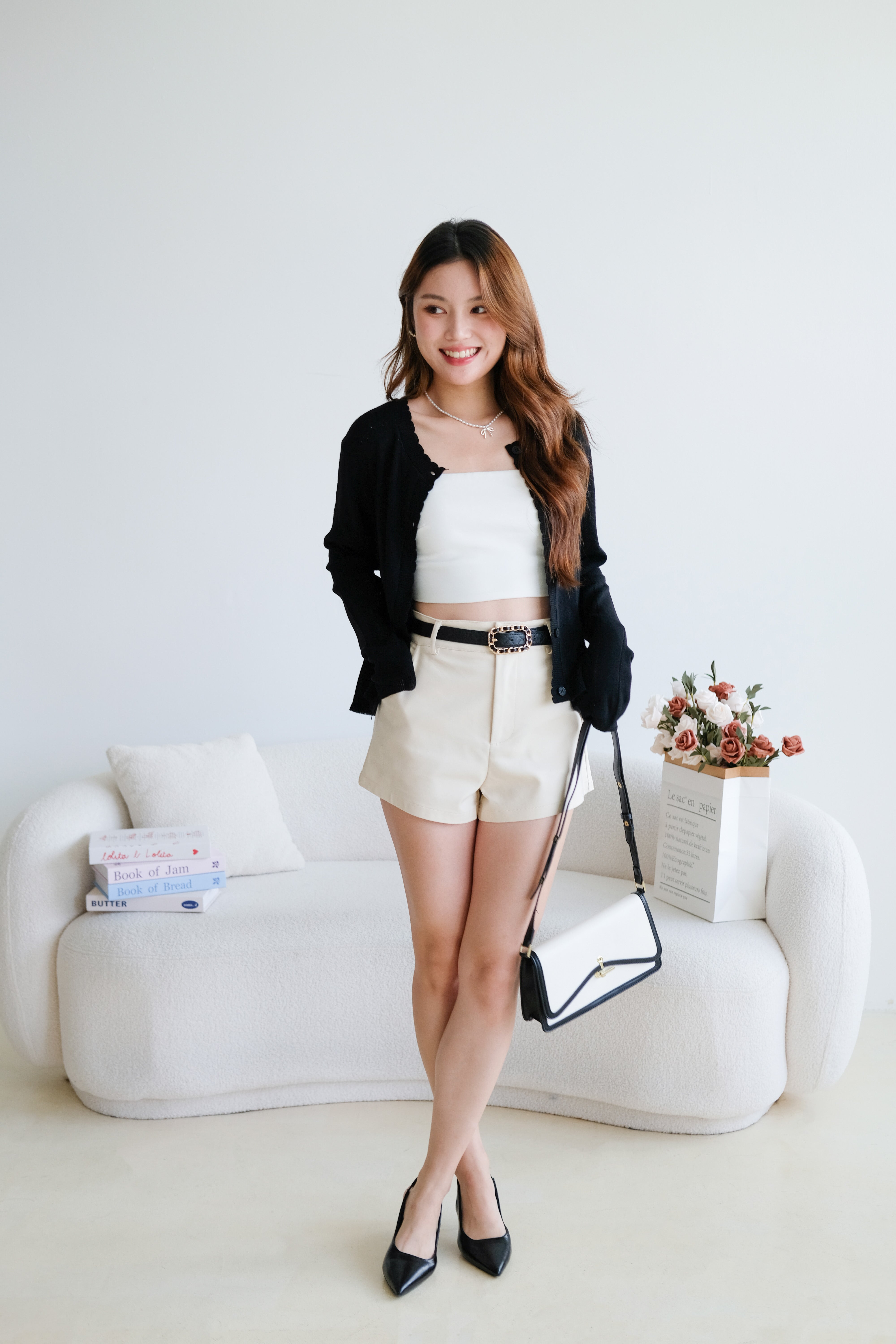 Kasley Light Knit Cardigan (Black)