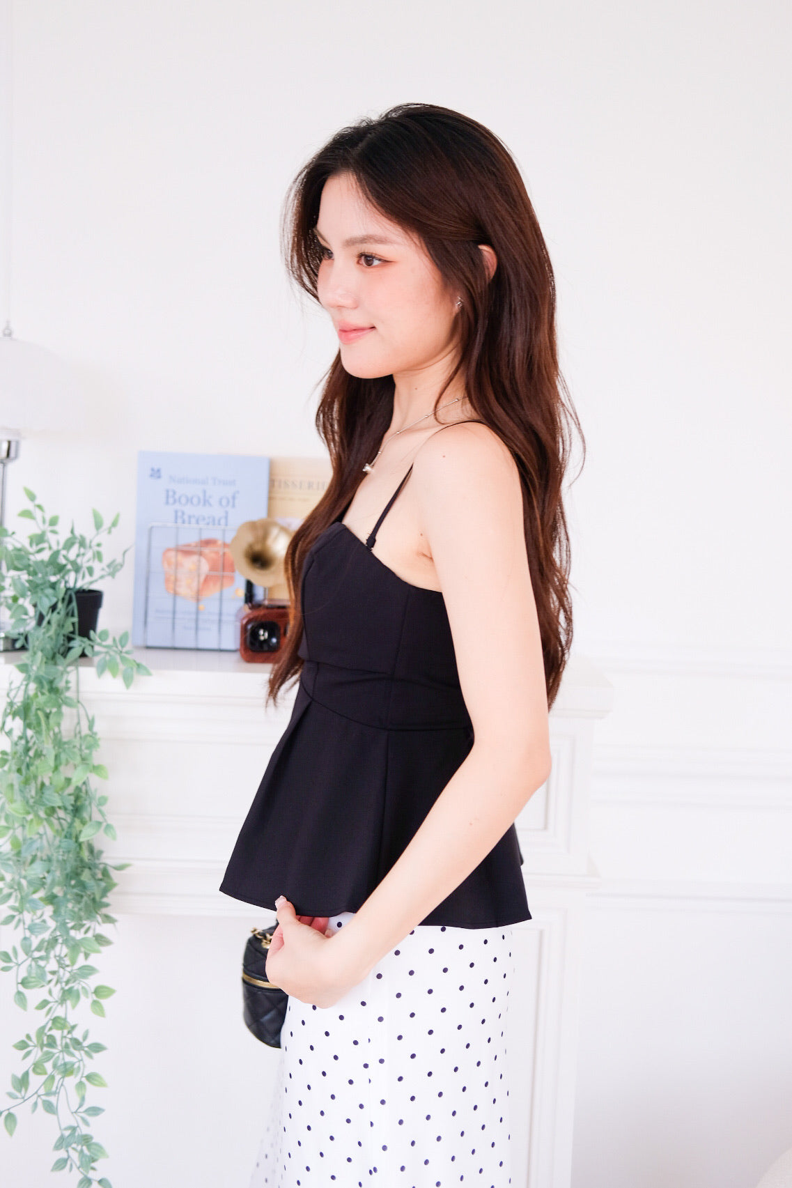 Riviera 2 Ways Padded Peplum Top (Black)