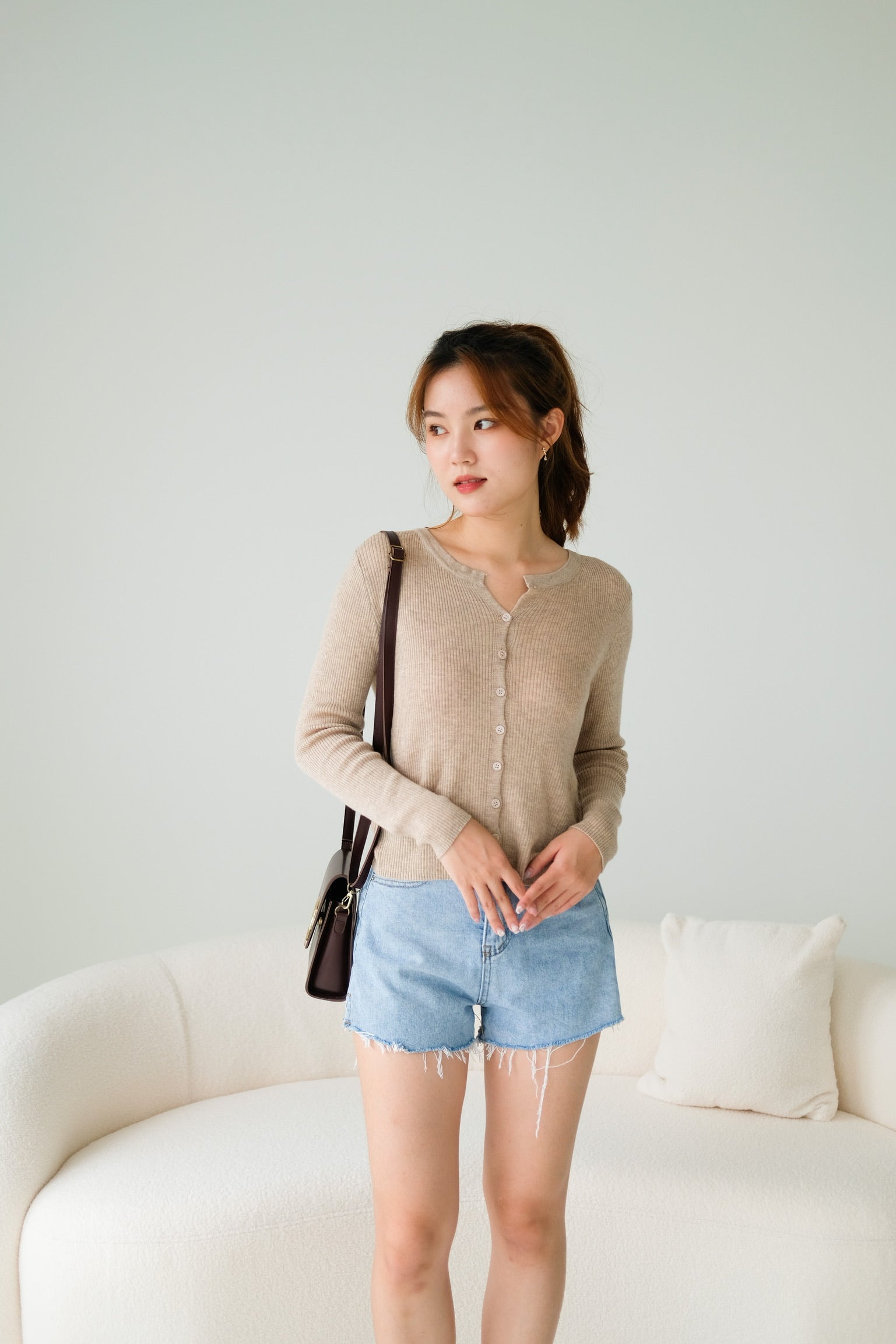 Ultimate Comfy Sleeves Top (Khaki)