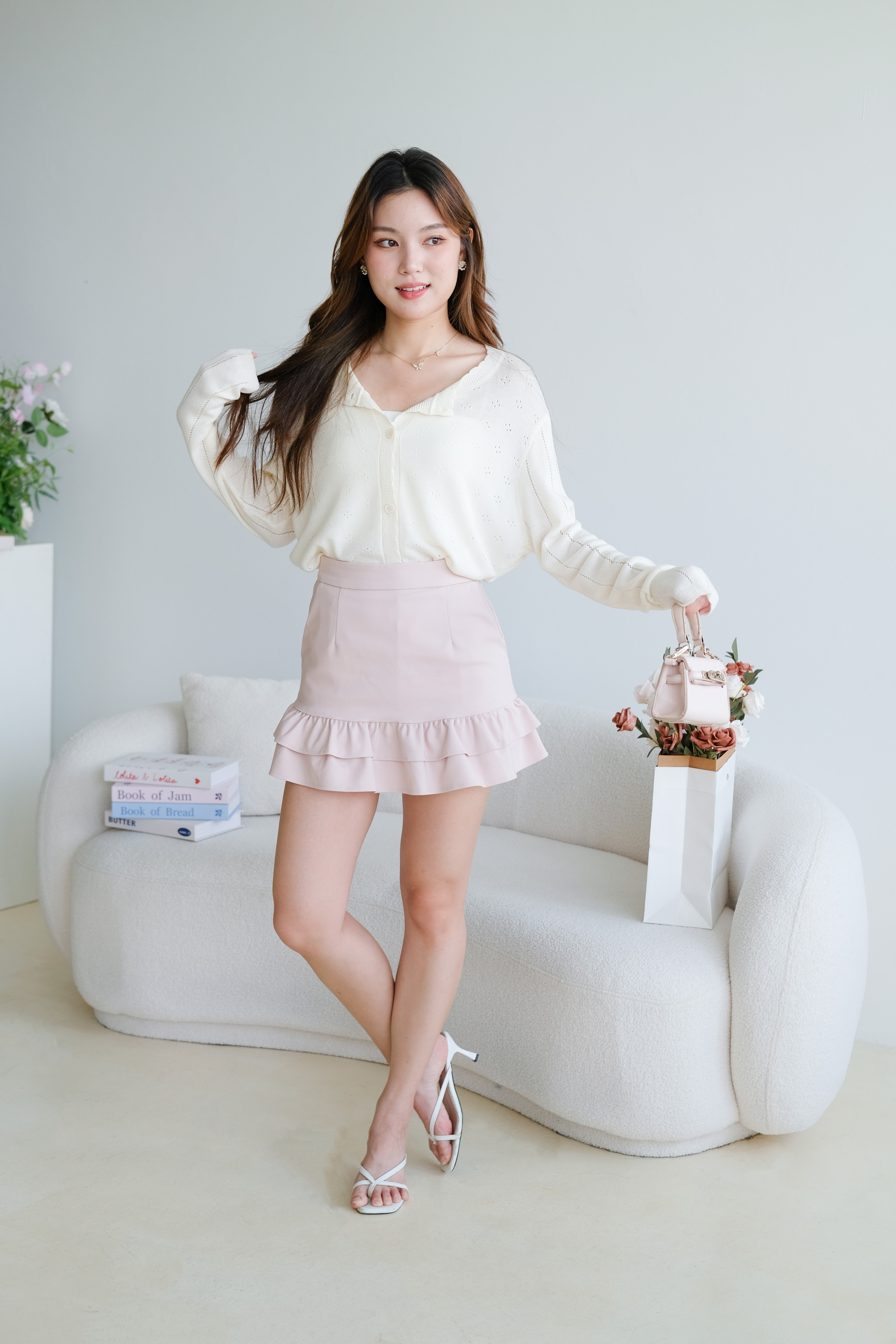 Kasley Light Knit Cardigan (Beige)