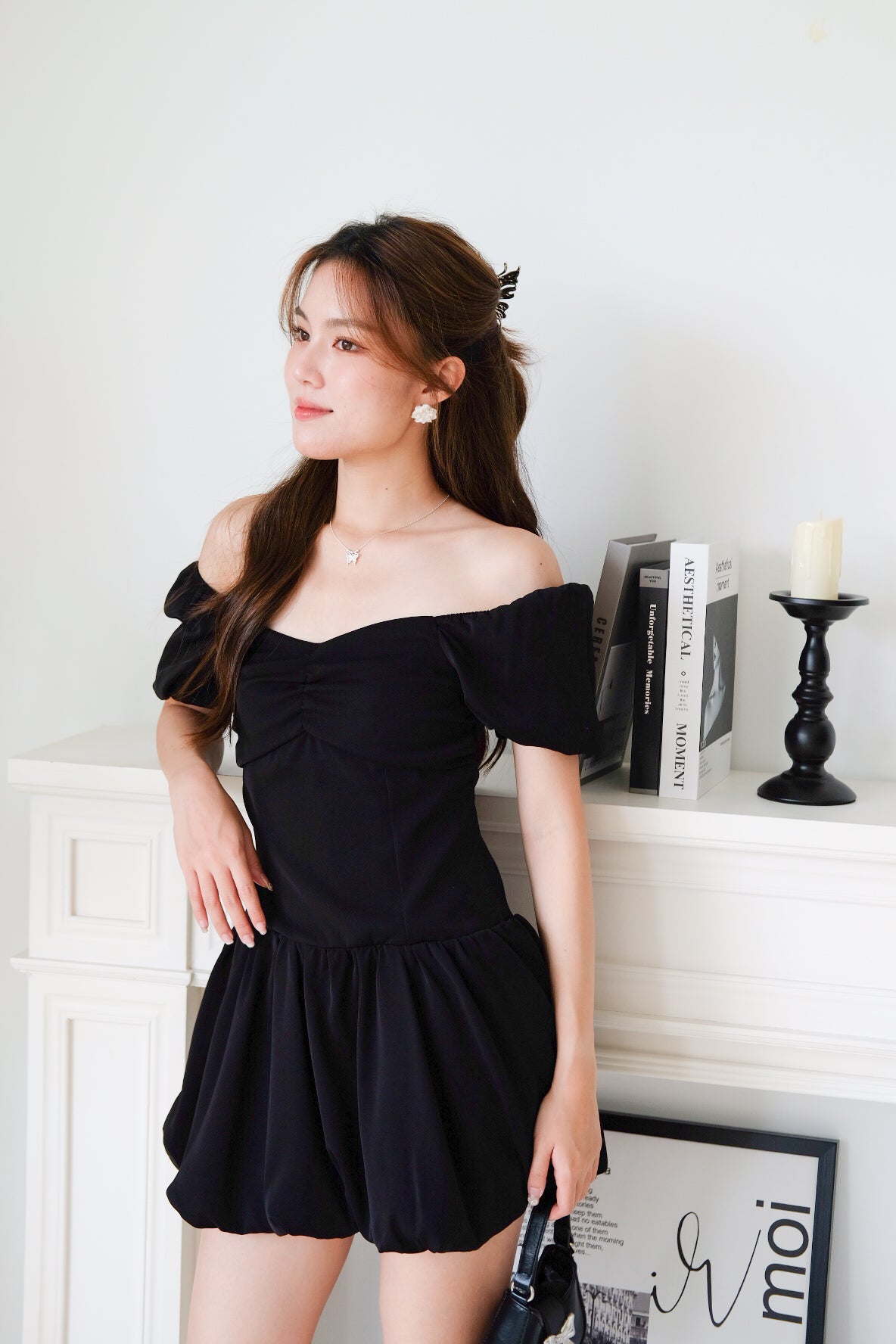 Lucy Sweetheart Bubble Dress (Black)