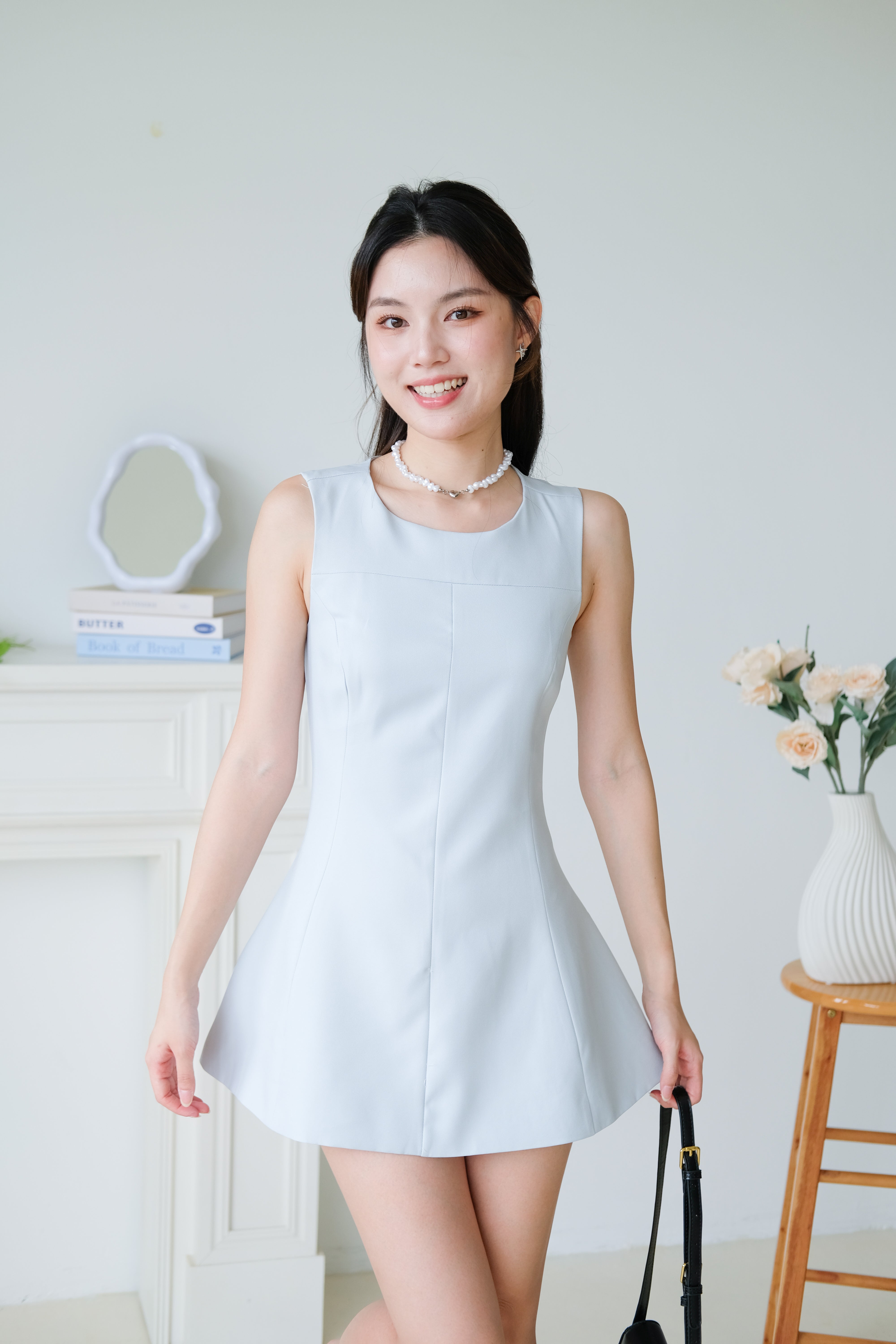 Tasya Skater Dress (Sky Blue)