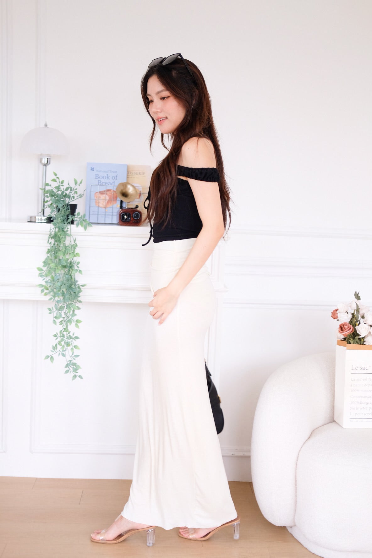 Sienna Cotton Maxi Skirt (Cream) [ ETA 26 Aug ]