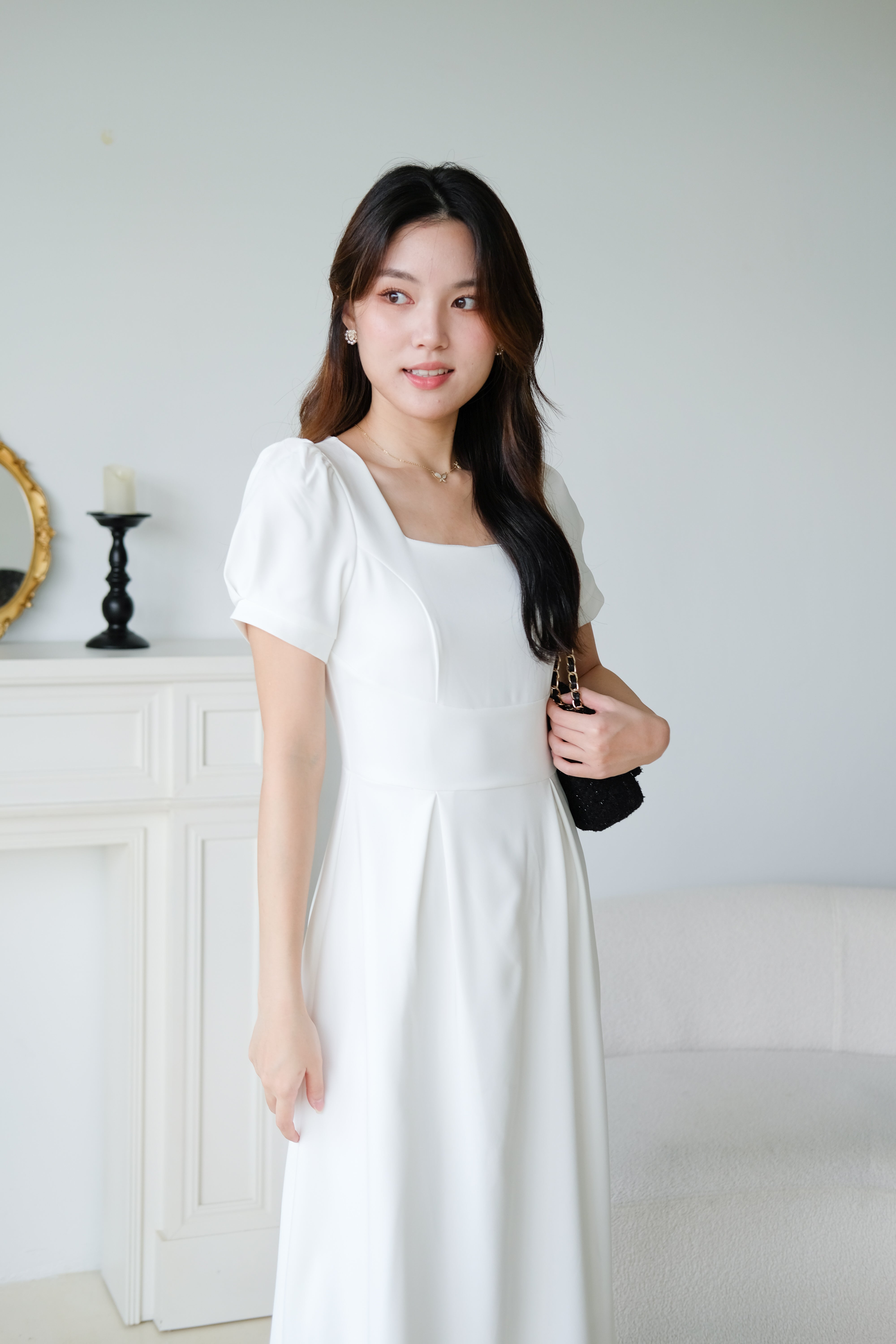 Sorelle Maxi Dinner Dress (White)