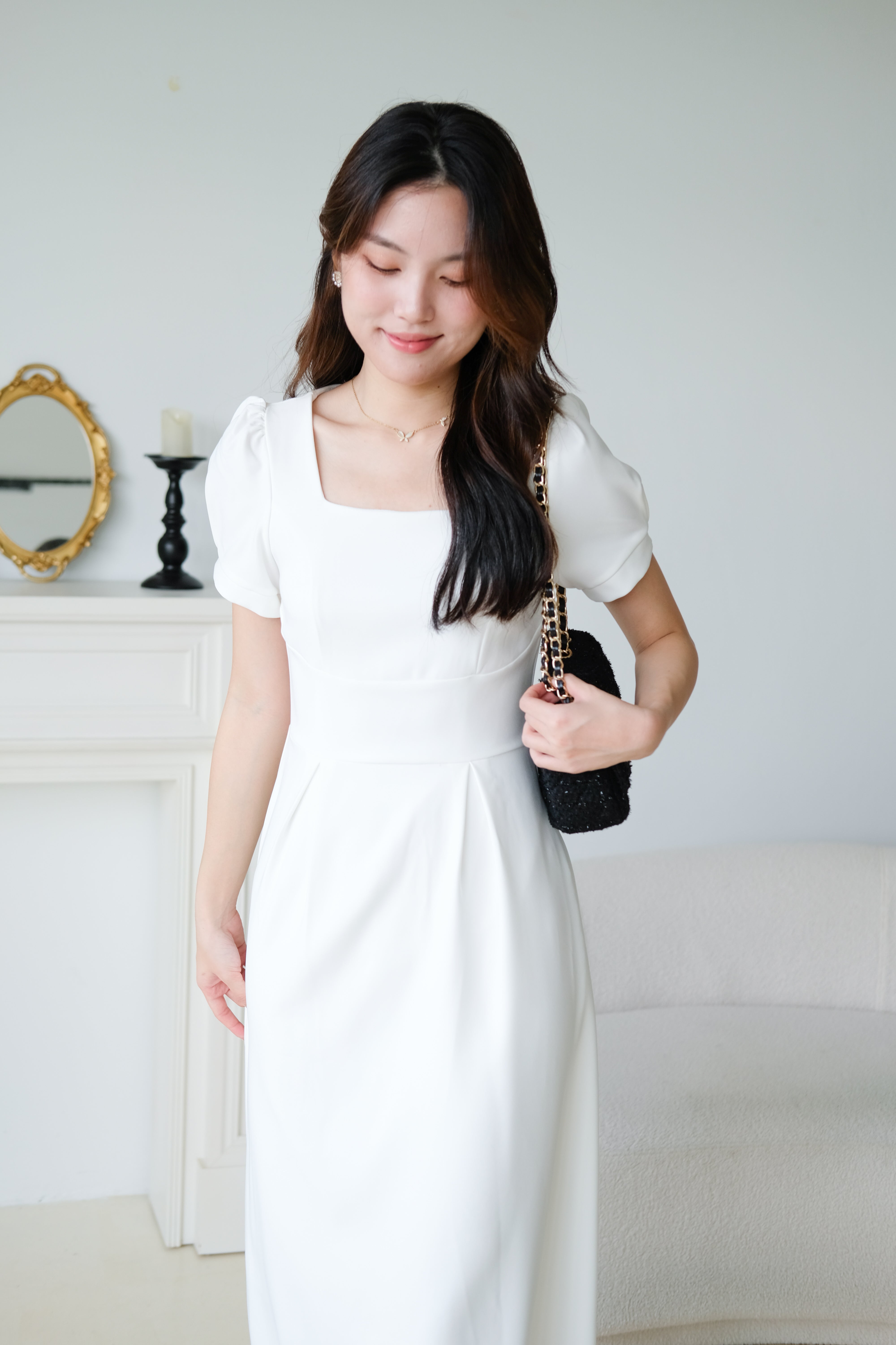 Sorelle Maxi Dinner Dress (White)