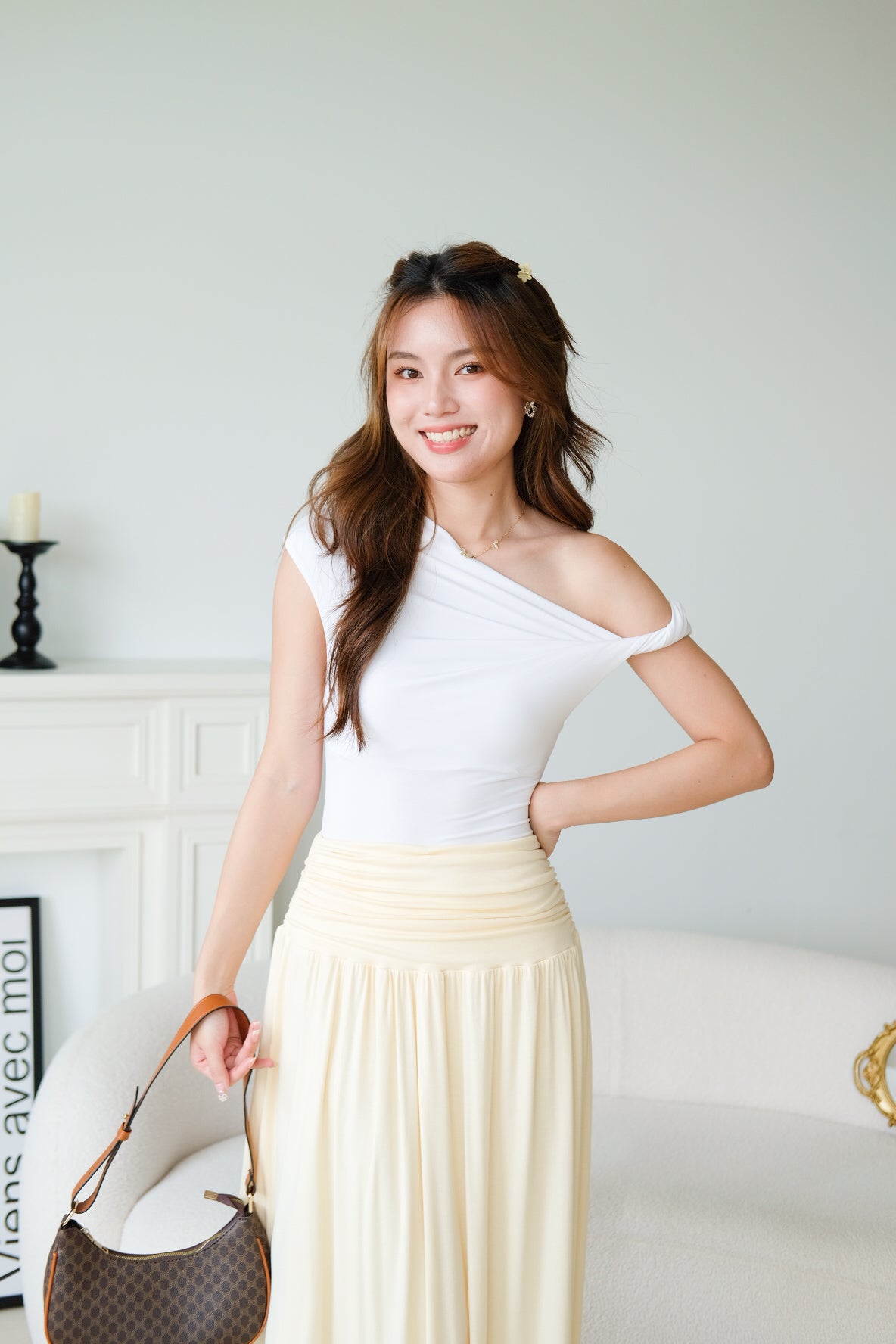 Felice Twist Toga Top (White)