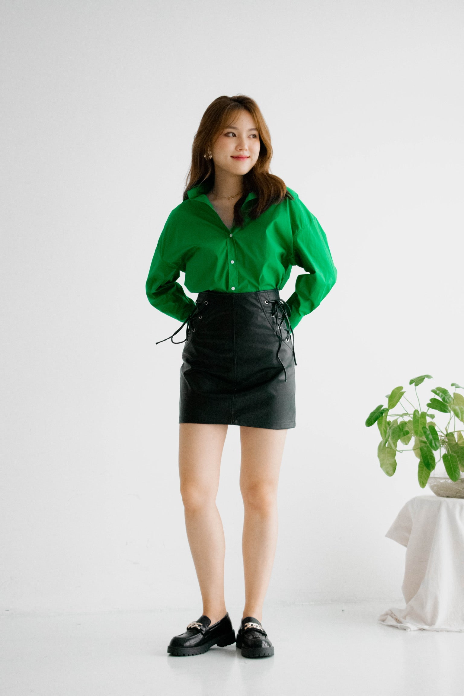 Sanford Boyfriend Shirt (Kelly Green)