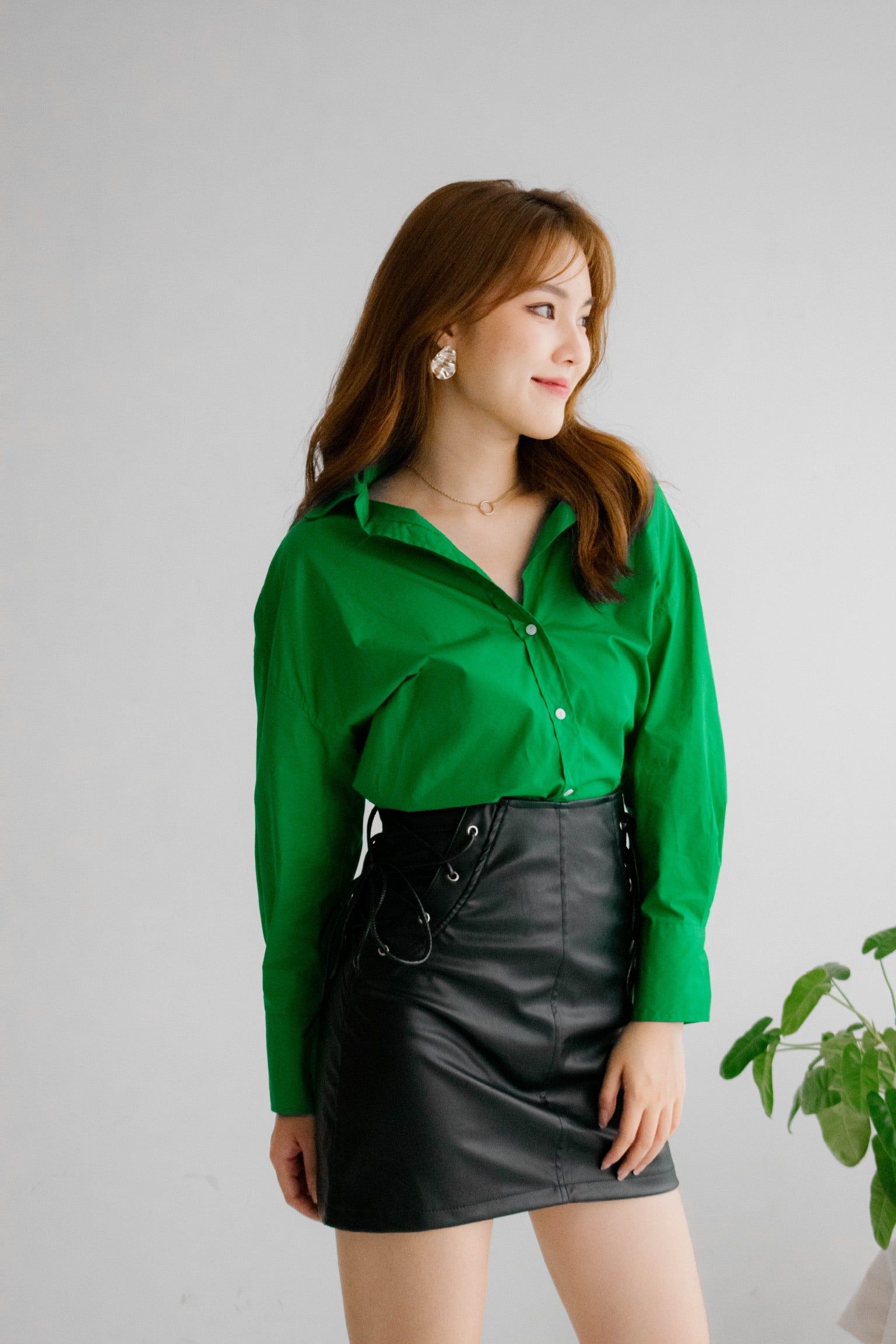 Sanford Boyfriend Shirt (Kelly Green)