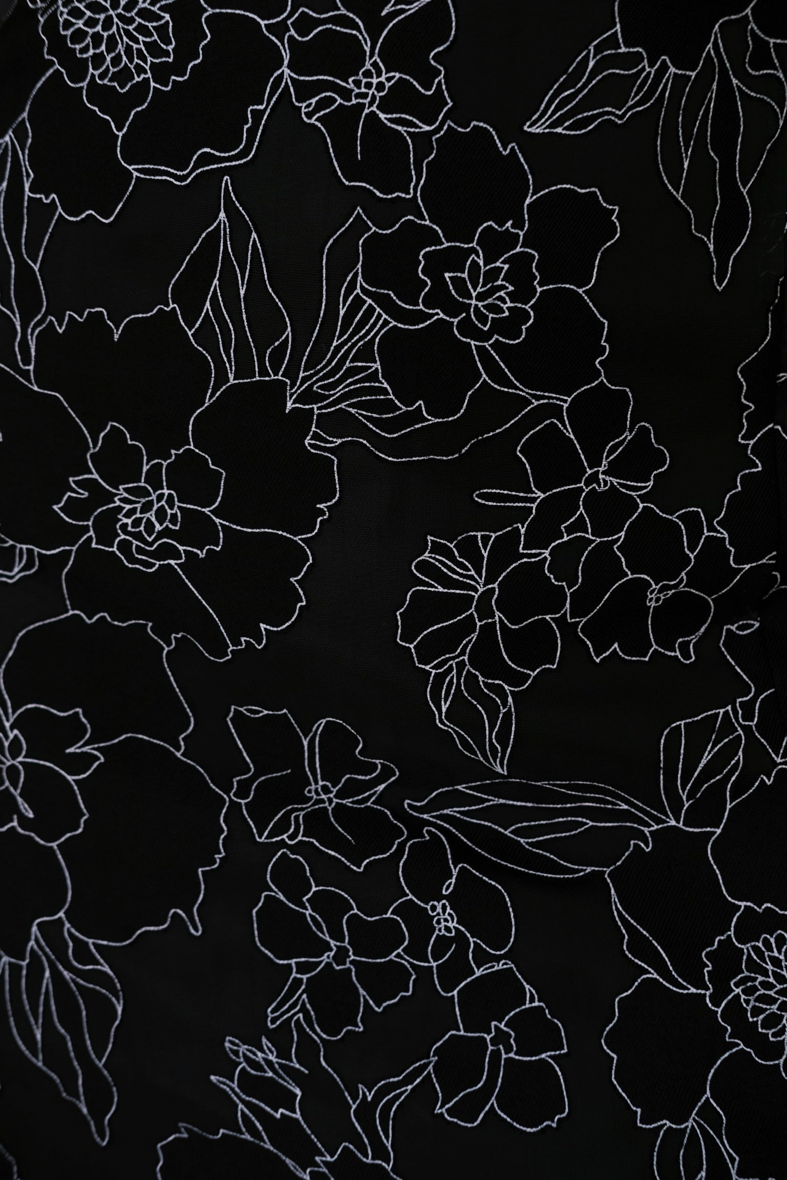 Celine Floral Dinner Set (Black)
