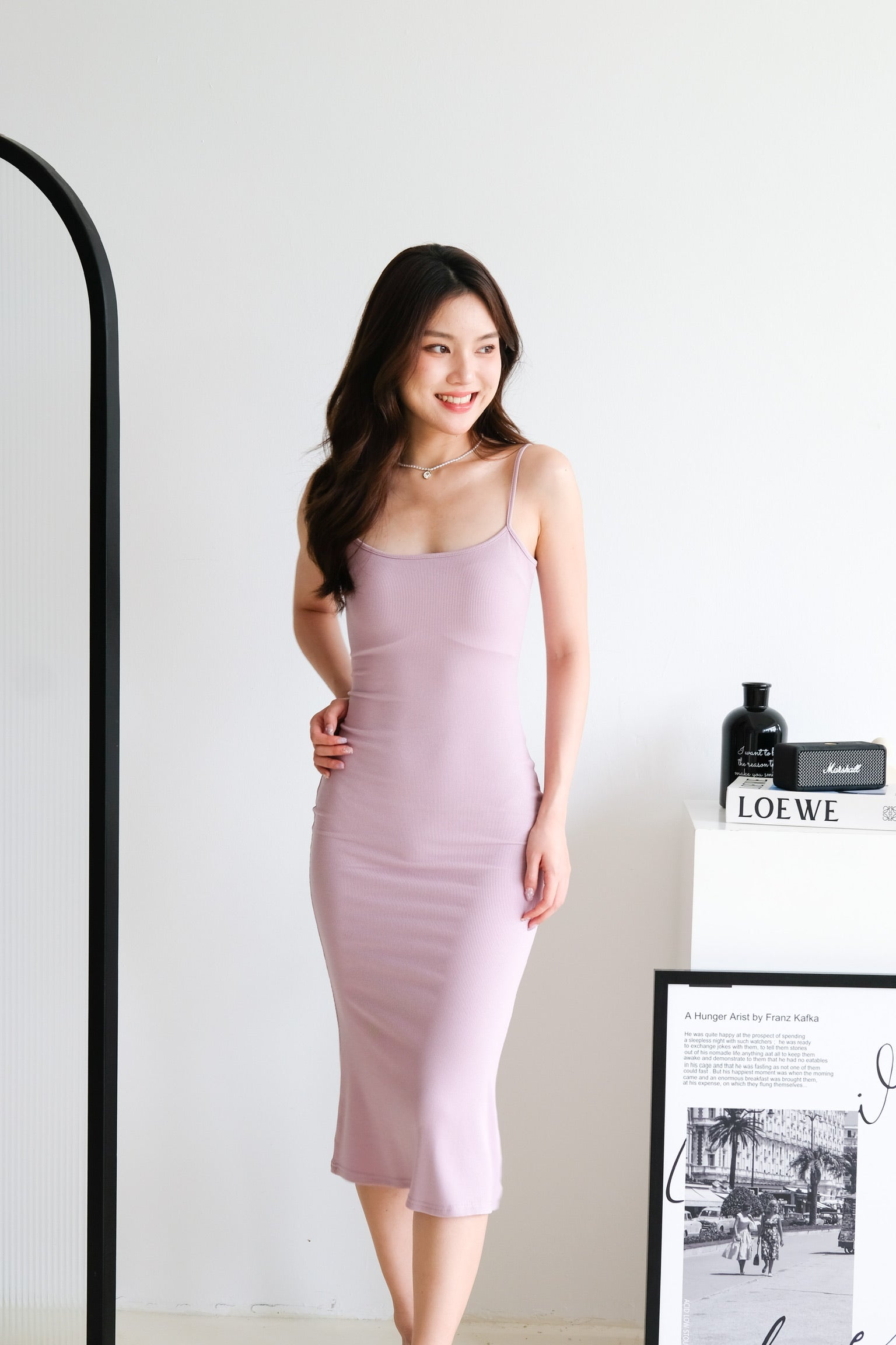 Jynn Bodycon Midaxi Dress (Pinkish Purple)