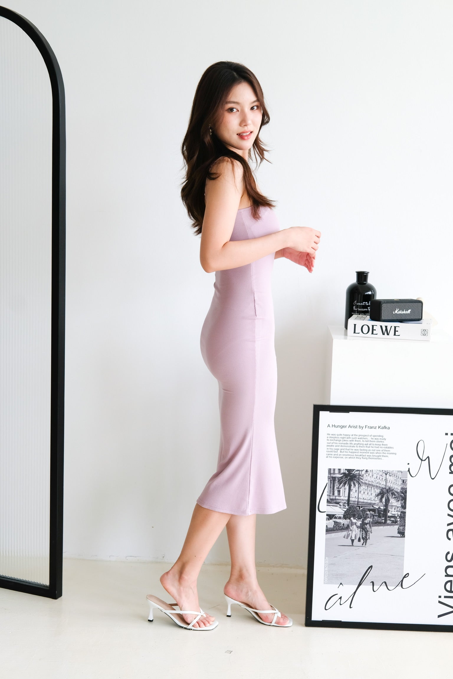 Jynn Bodycon Midaxi Dress (Pinkish Purple)