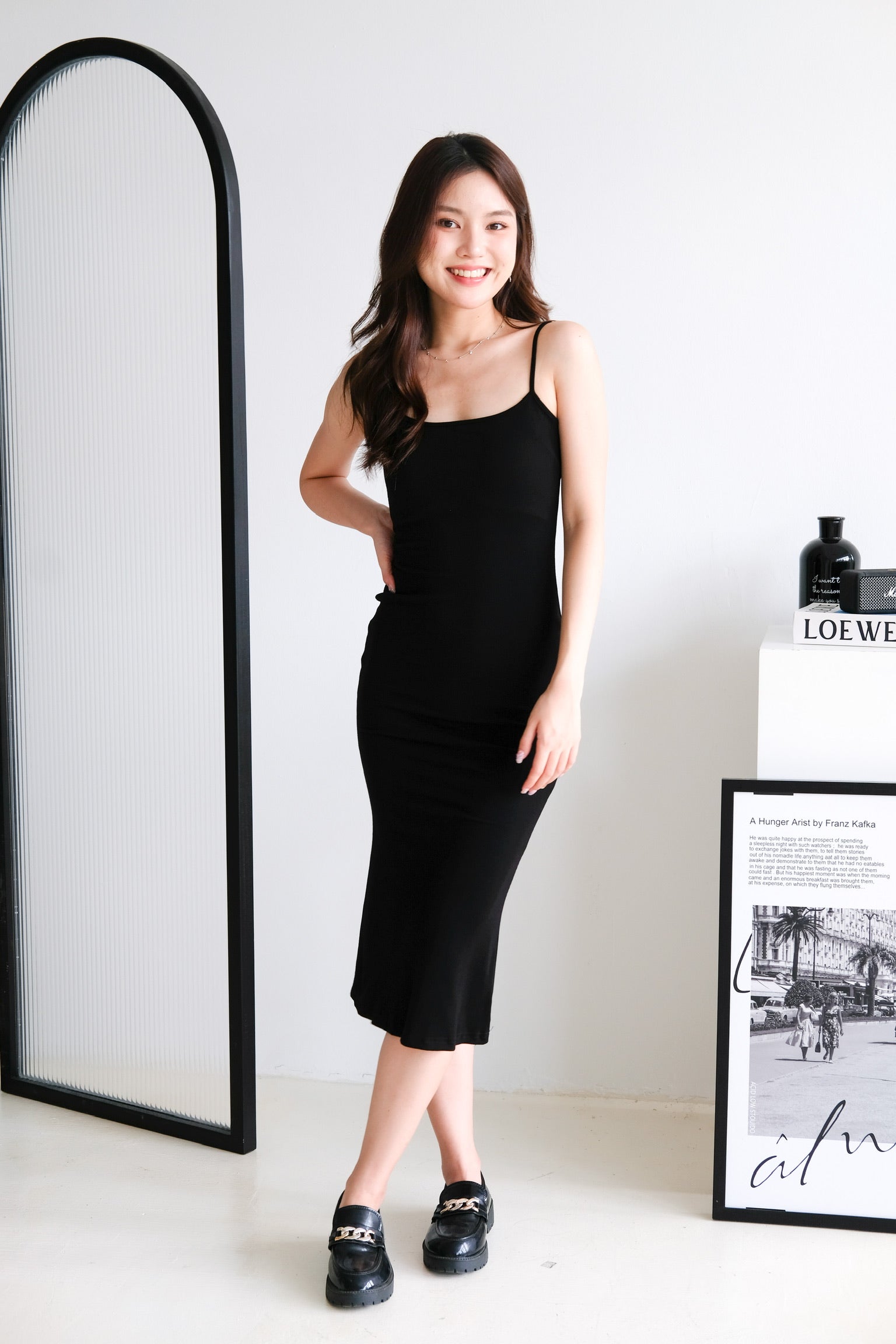 Jynn Bodycon Midaxi Dress (Black)