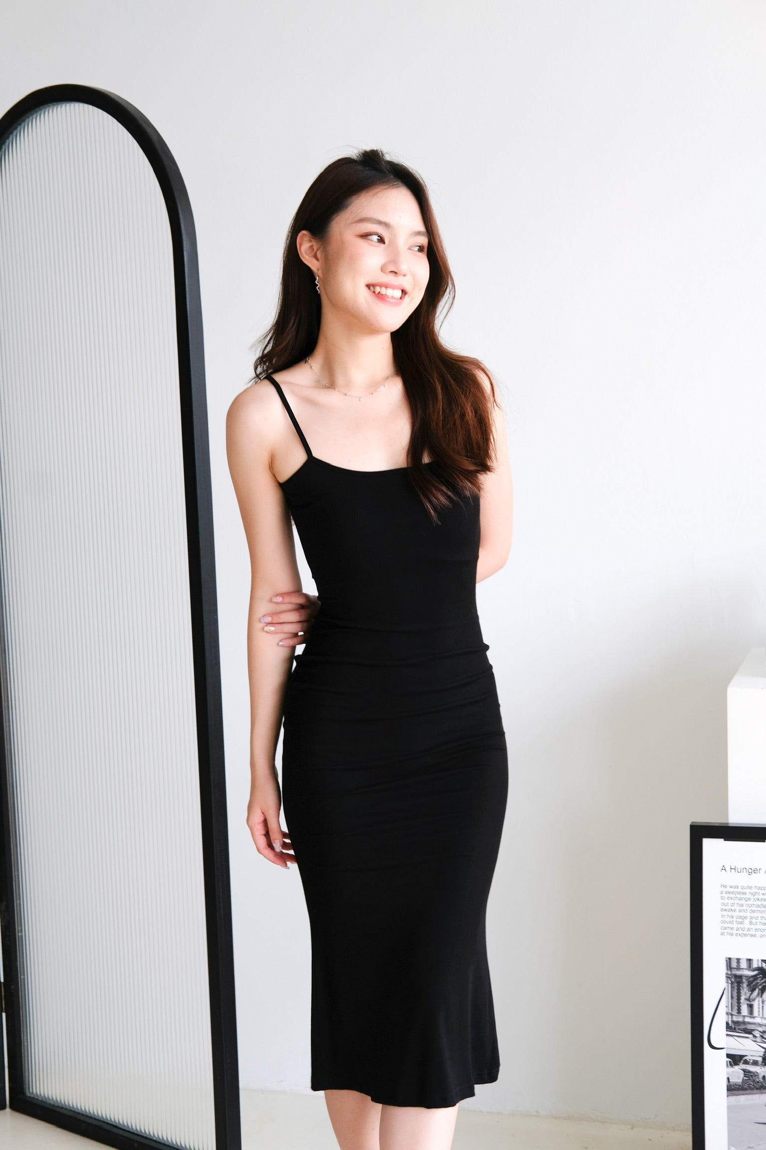 Jynn Bodycon Midaxi Dress (Black)