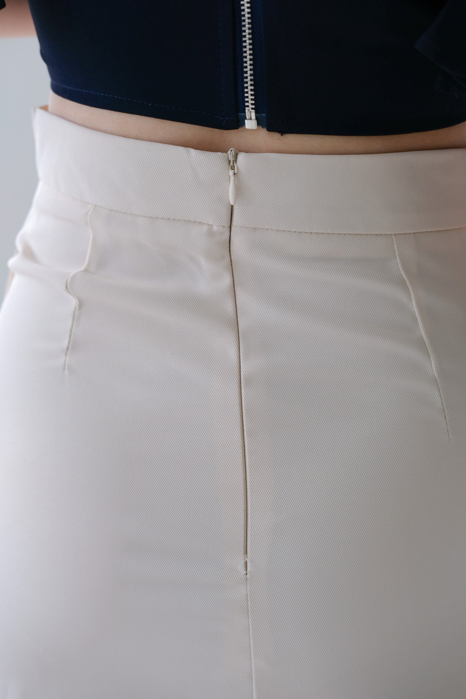 Vivienne Wrap Midi Skirt (Cream)
